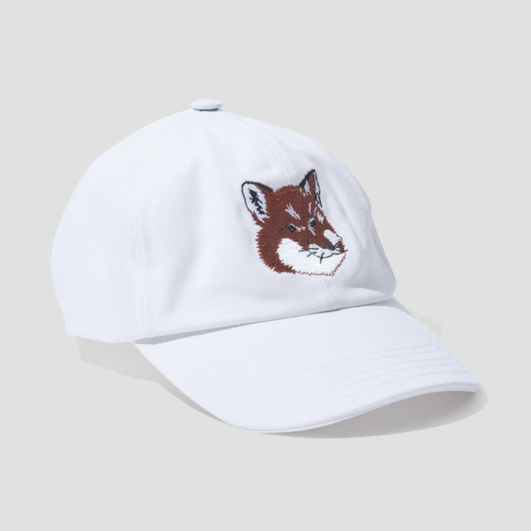 LARGE FOX HEAD EMBROIDERY 6P CAP HU06118WW0007 White