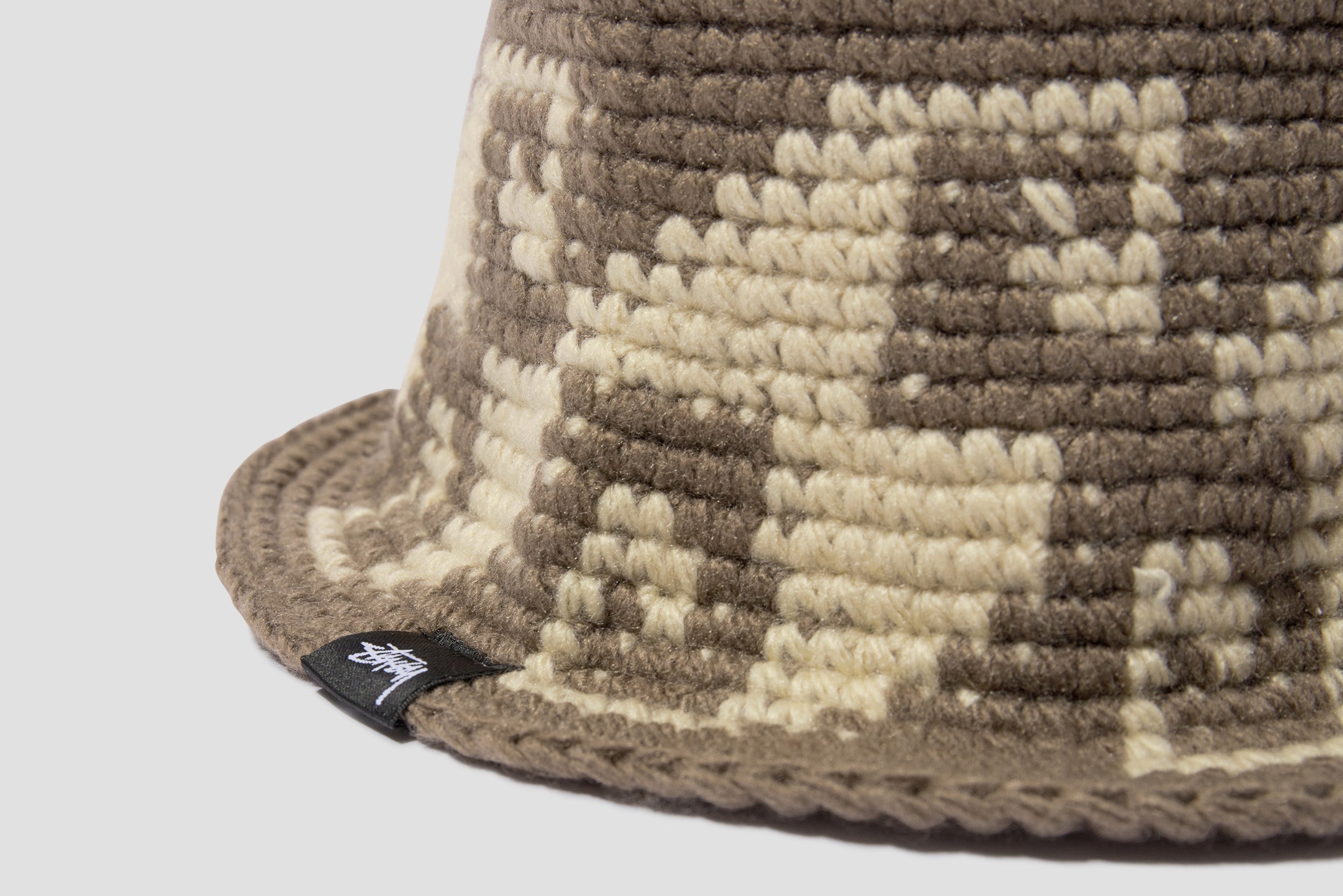 STÜSSY WAVES KNIT BUCKET HAT 1321057 Brown – HARRESØ