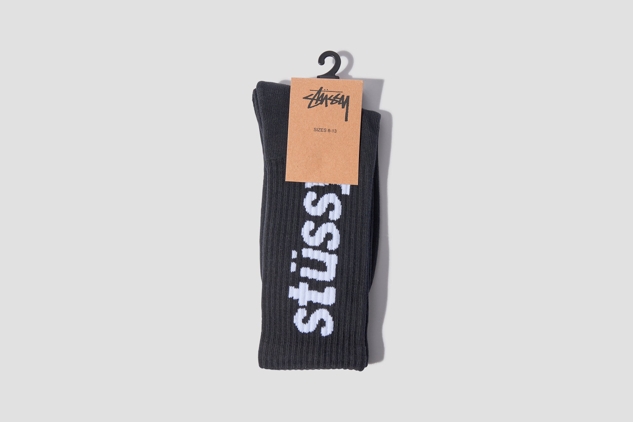 HELVETICA JACQUARD CREW SOCKS 138742 Black
