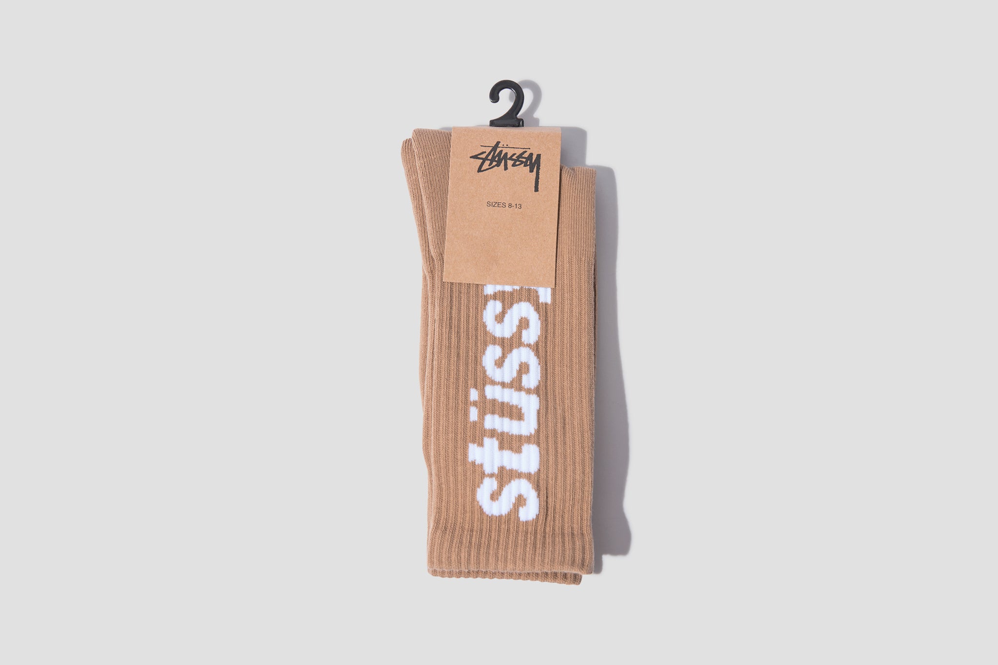 HELVETICA JACQUARD CREW SOCKS 138742 Brown