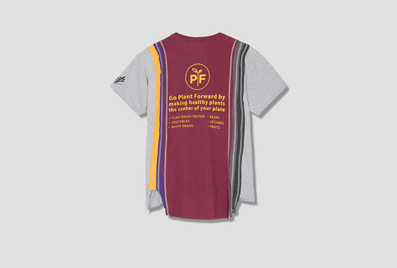REBUILD BY NEEDLES 7 CUTS S/S TEE - COLLEGE JO295 Burgundy