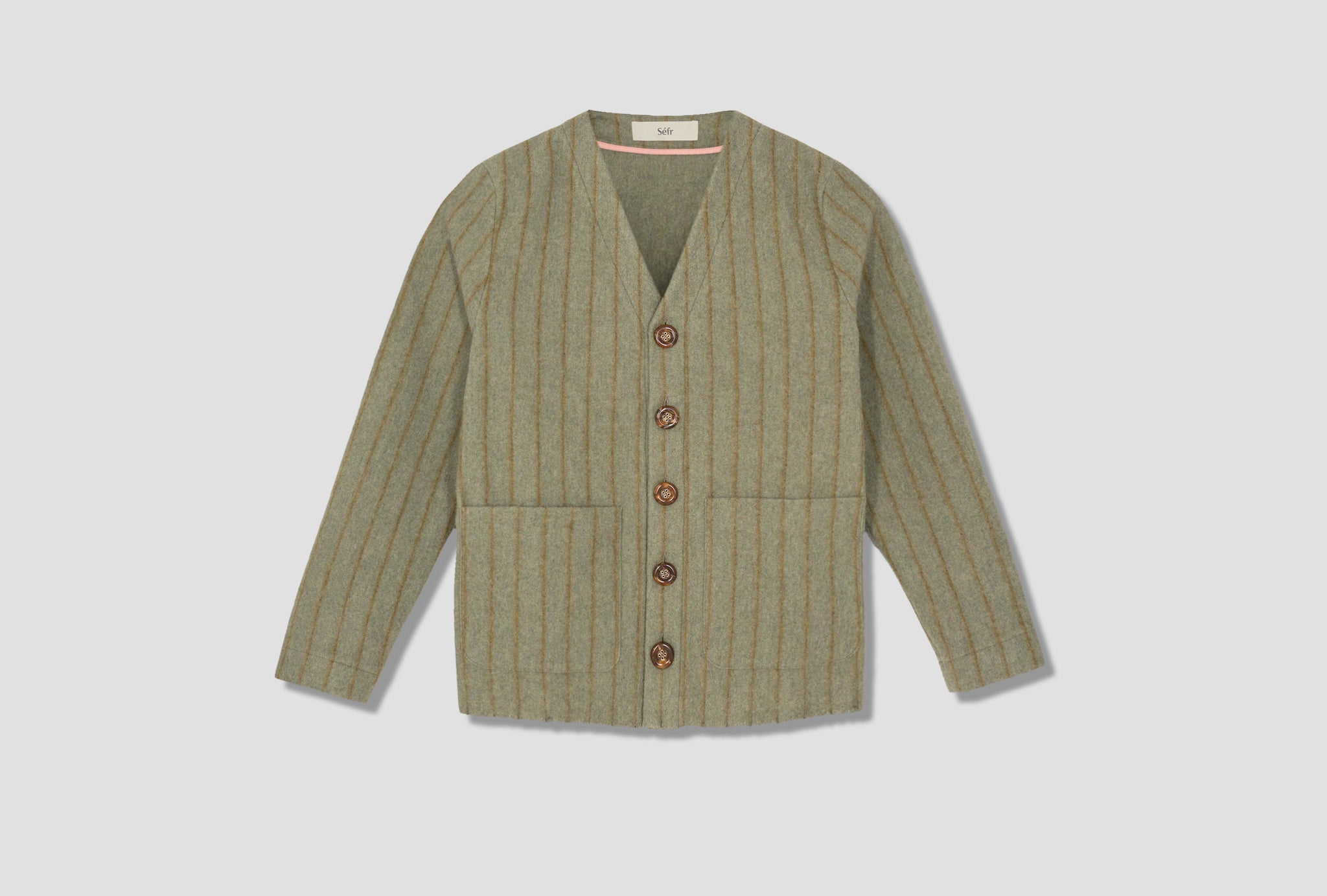 GOTE CARDIGAN - ABALONE STRIPE Green