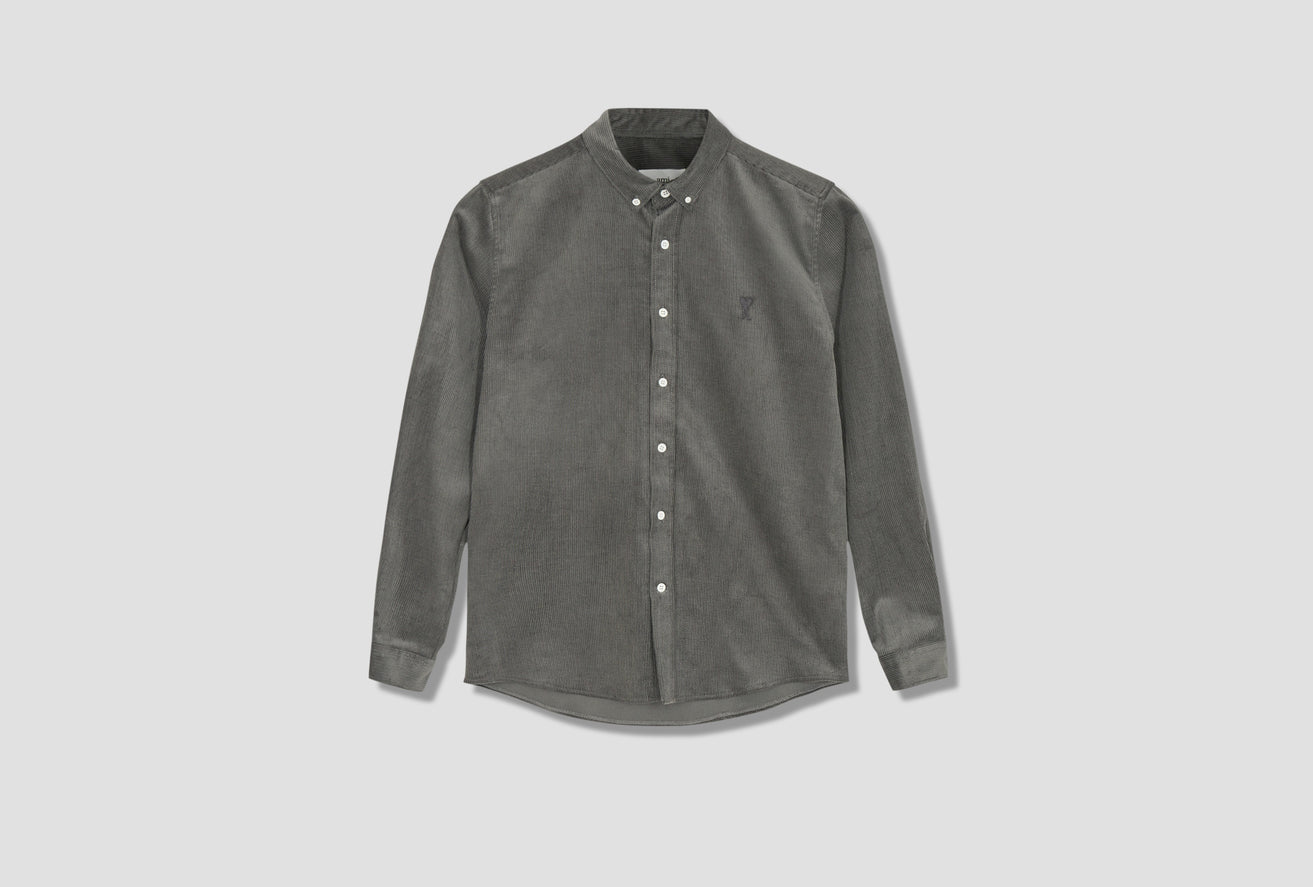 BUTTON-DOWN TONAL AMI DE COEUR SHIRT H21HC012.449 Grey
