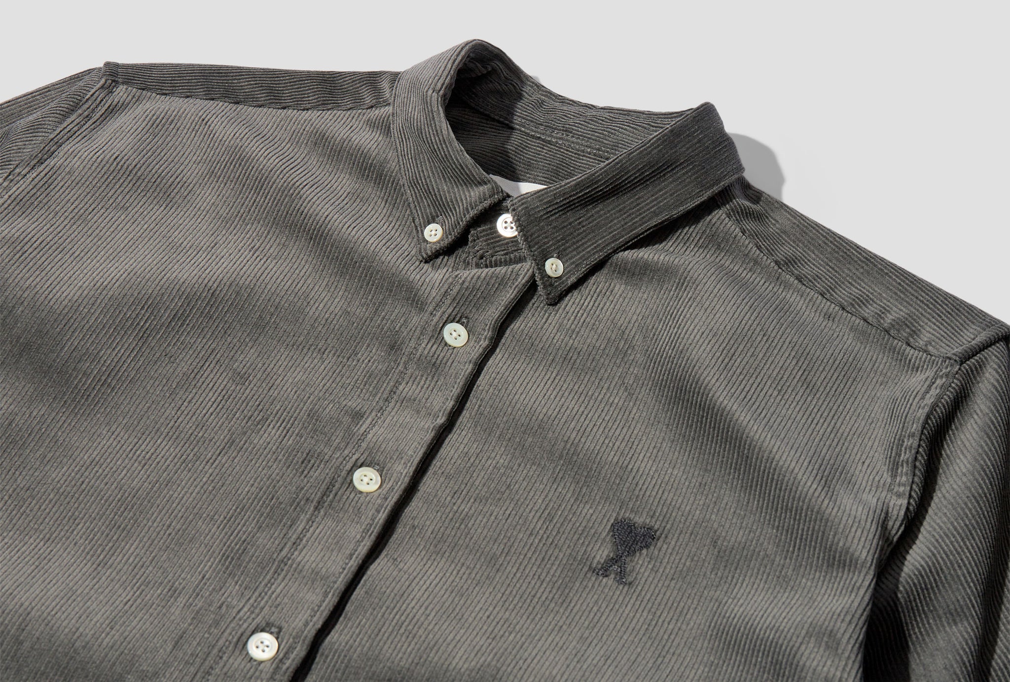 BUTTON-DOWN TONAL AMI DE COEUR SHIRT H21HC012.449 Grey