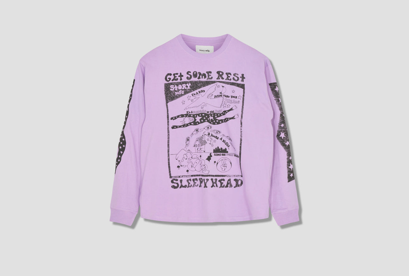 GRATEFUL TEE LS - LILAC SLEEPYHEAD GRAL-L-SLP Purple