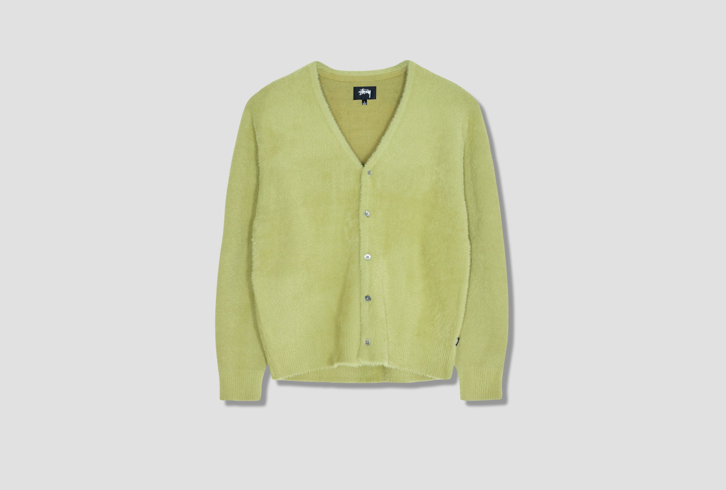 STÜSSY SHAGGY CARDIGAN 117094 Light green – HARRESØ