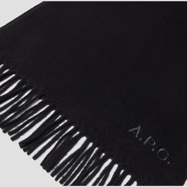 AMBROISE EMBROIDERED SCARF WOAFE-M15171 Black