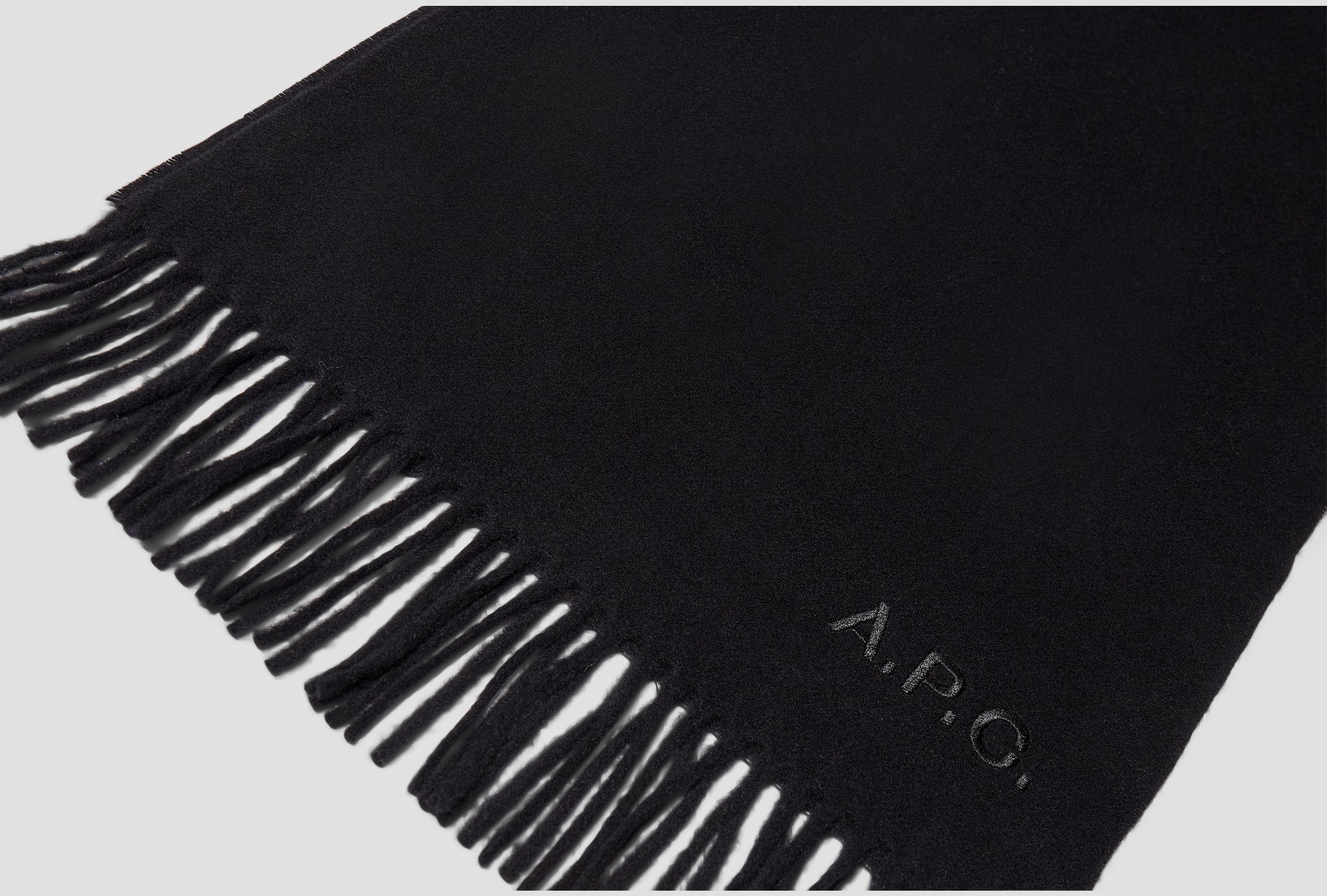 AMBROISE EMBROIDERED SCARF WOAFE-M15171 Black
