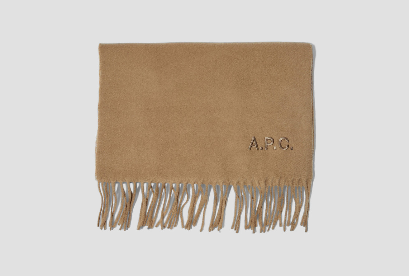 AMBROISE EMBROIDERED SCARF WOAFE-M15171 Camel