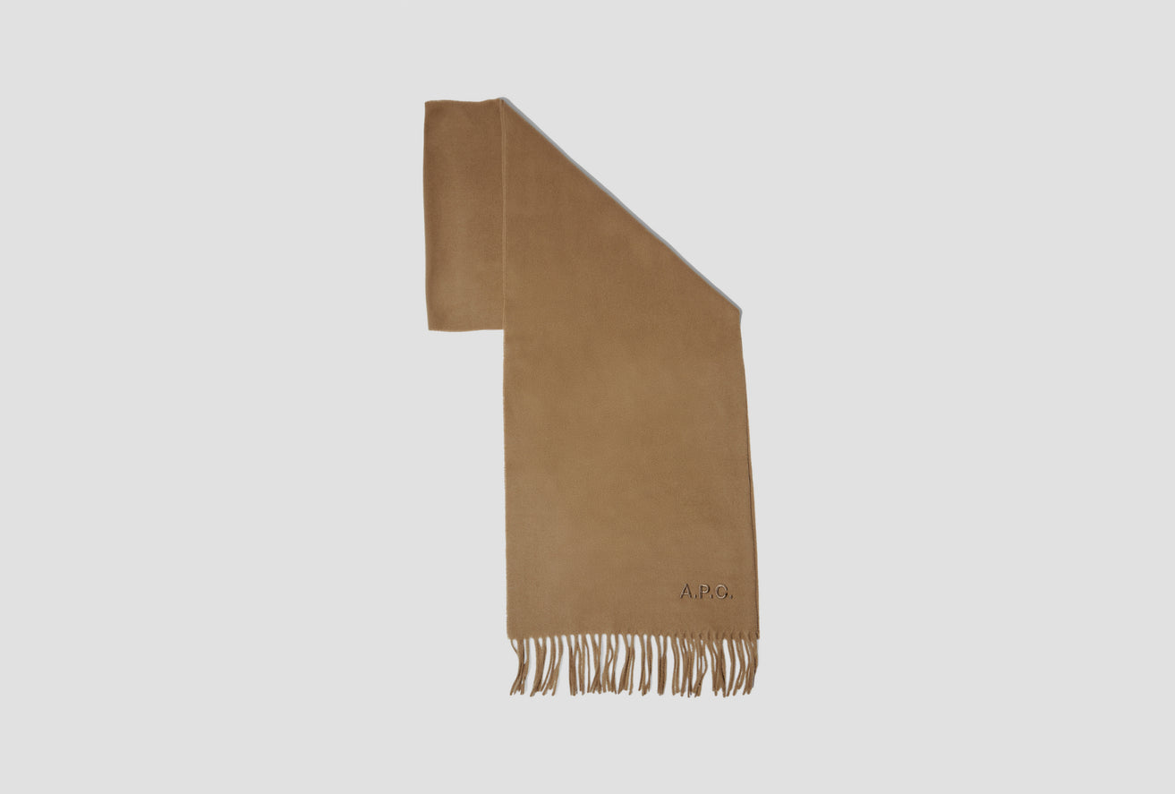 AMBROISE EMBROIDERED SCARF WOAFE-M15171 Camel