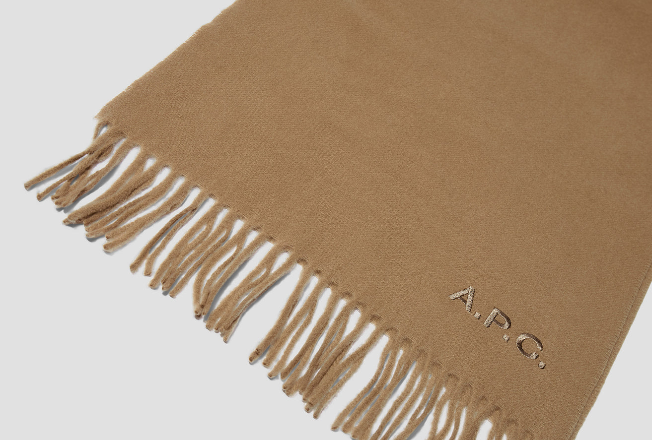 AMBROISE EMBROIDERED SCARF WOAFE-M15171 Camel