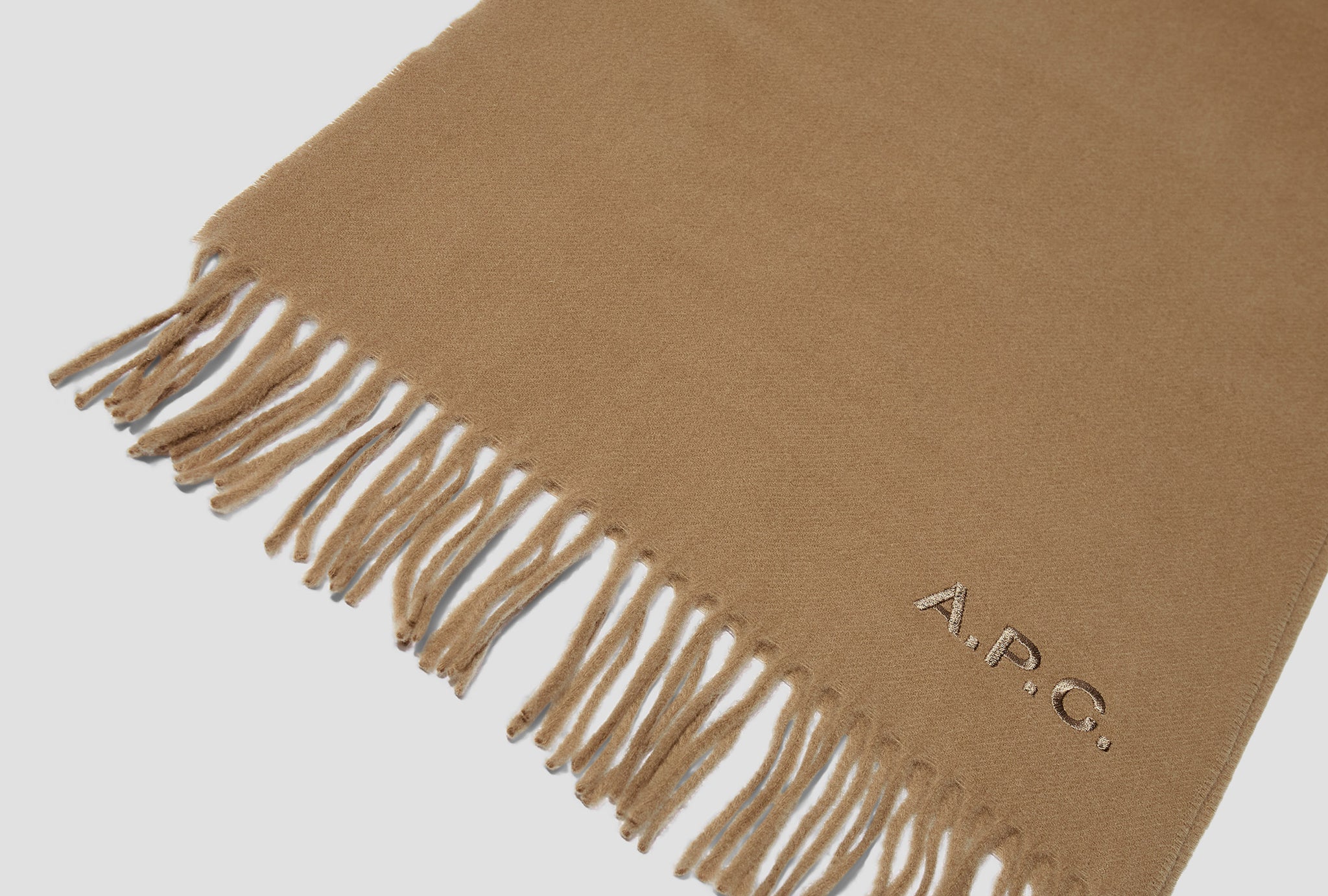 AMBROISE EMBROIDERED SCARF WOAFE-M15171 Camel