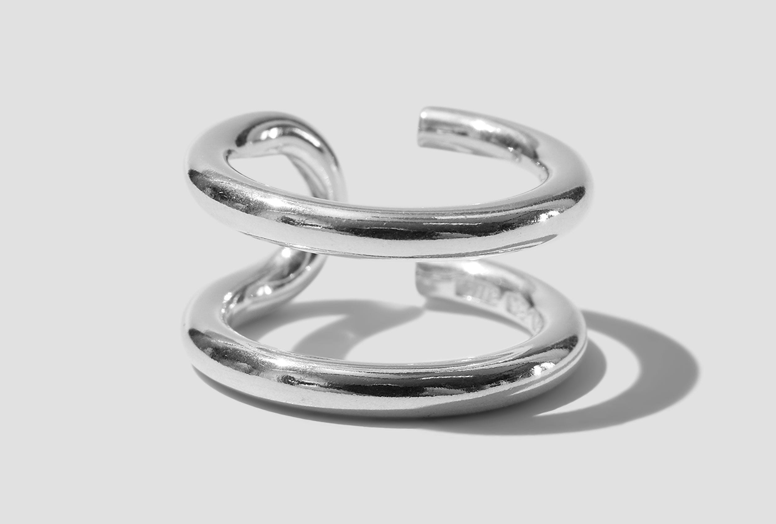 TURN RING WIDE - POLISHED / STERLING SILVER 101664 Silver