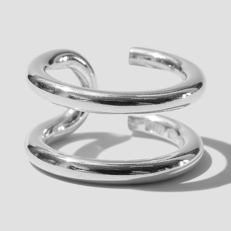 TURN RING WIDE - POLISHED / STERLING SILVER 101664 Silver
