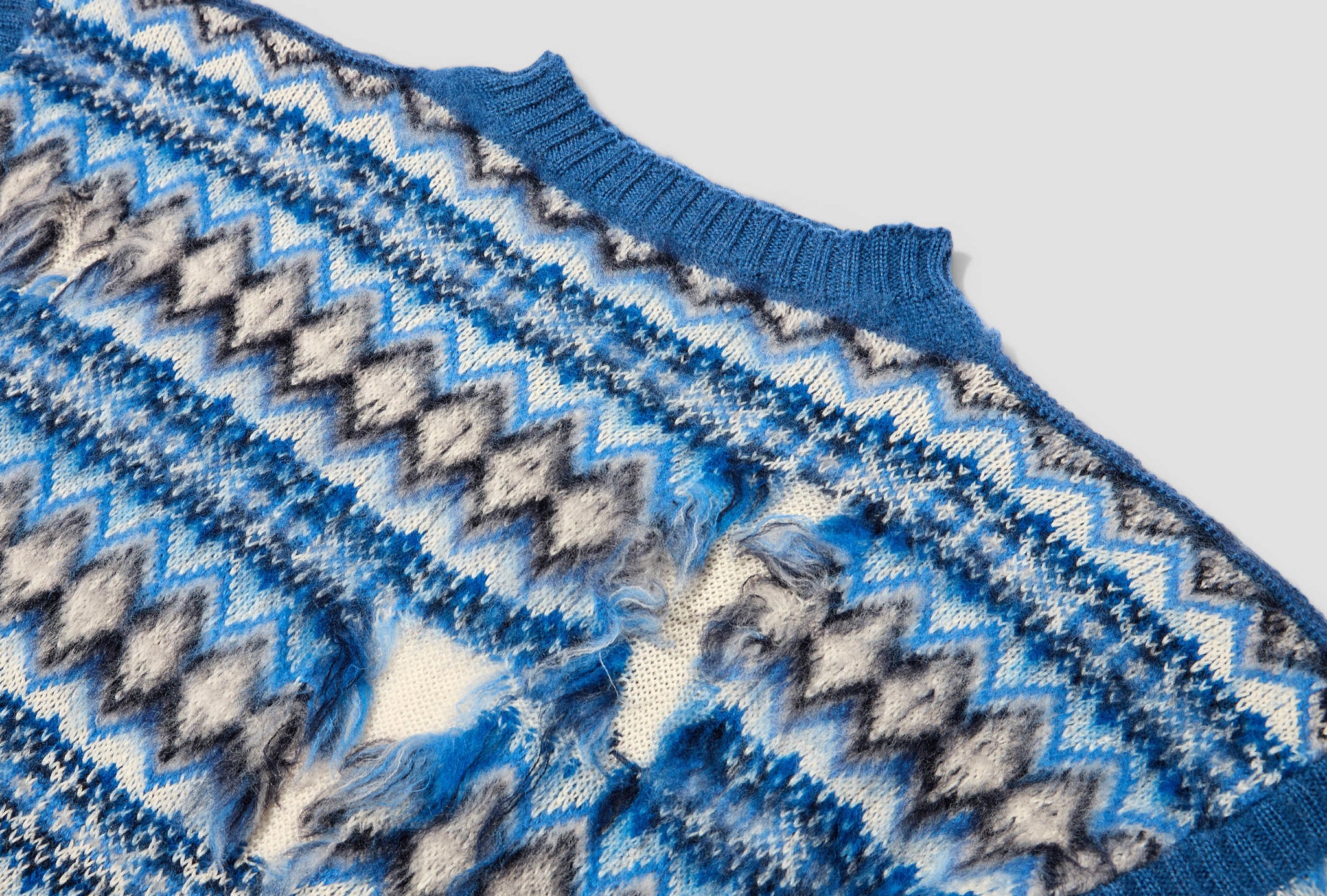 INTARSIA SWEATER S31GP0091 S17905 Blue