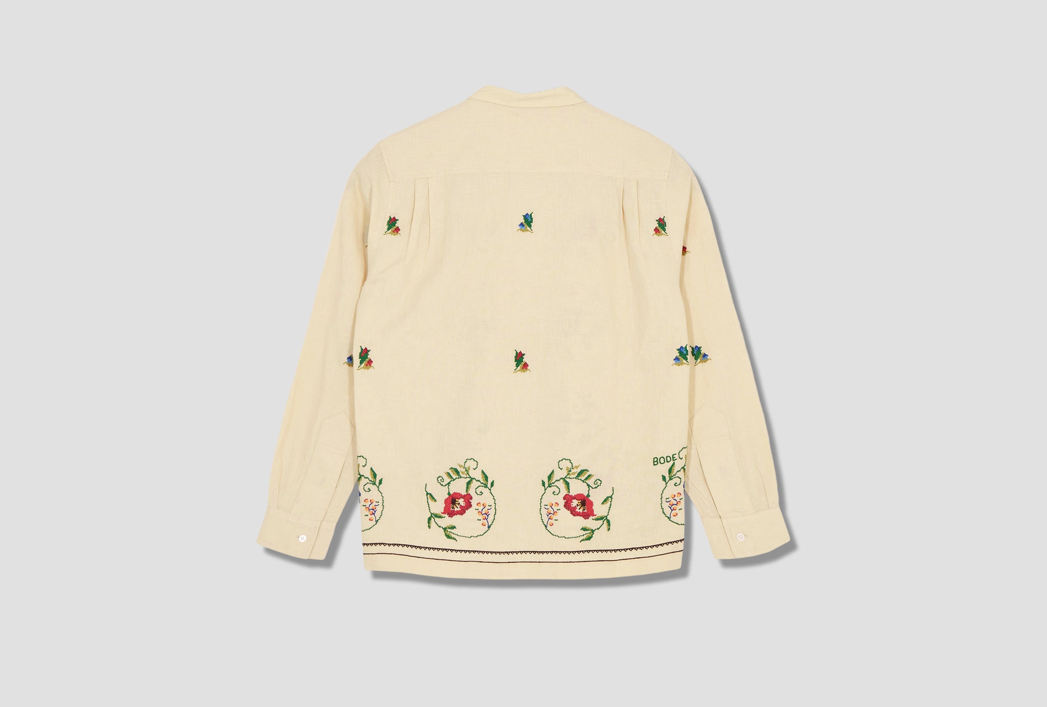 MORNING GLORY EMBROIDERED LONG SLEEVE SHIRT MR24SH07.C016 Beige