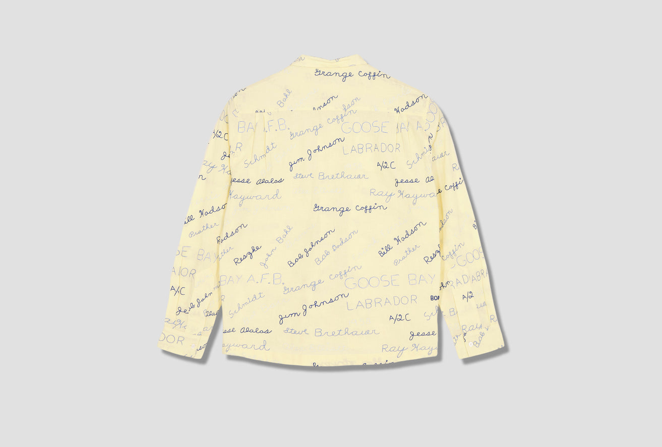 NAME TAG EMBROIDERED LONG SLEEVE SHIRT MR24SH07.C023 Yellow