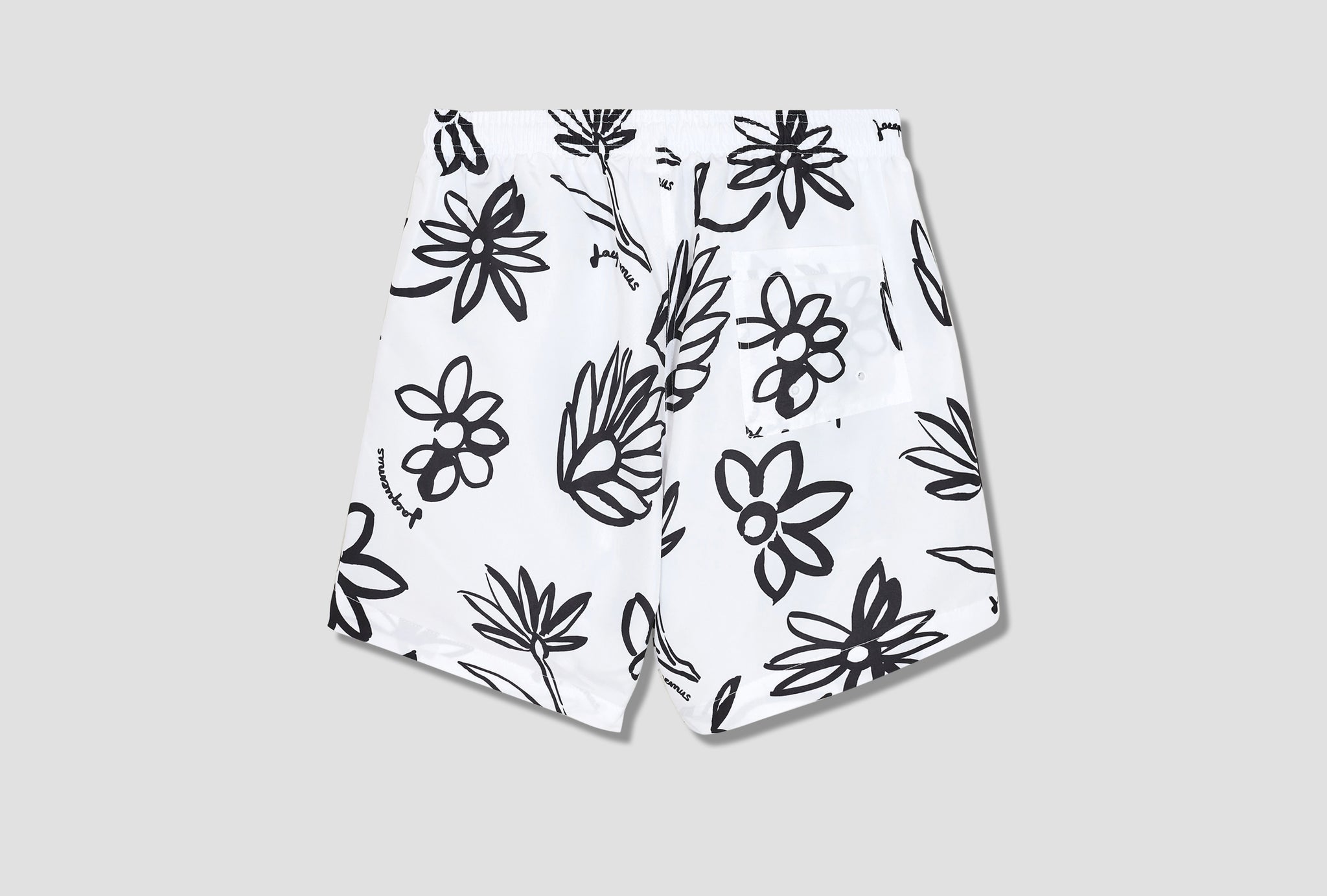 LE MAILLOT PEINTURE - PRINT BLACK/WHITE FLOWERS 225PA107-1044 White