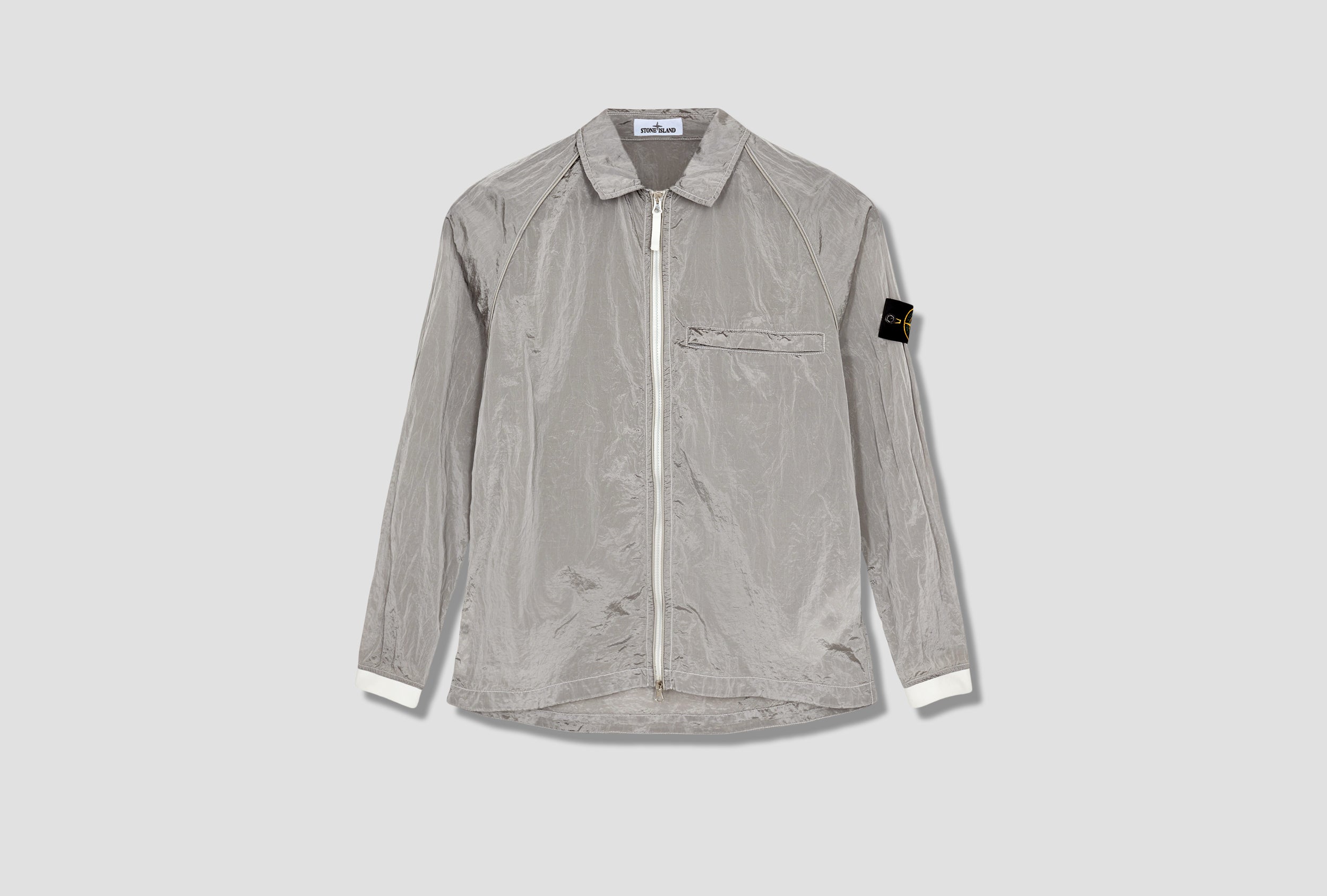 Stone island clearance metal overshirt grey