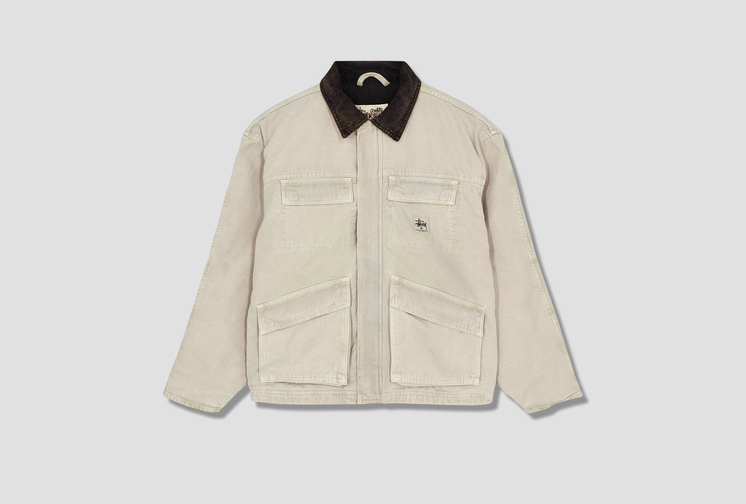 STÜSSY WASHED CANVAS SHOP JACKET 115589 Beige – HARRESØ