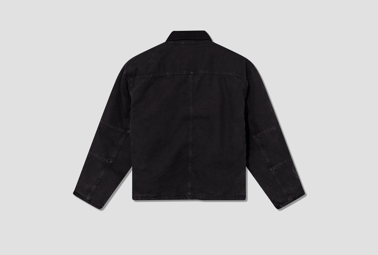 WASHED CANVAS SHOP JACKET 115589 Black