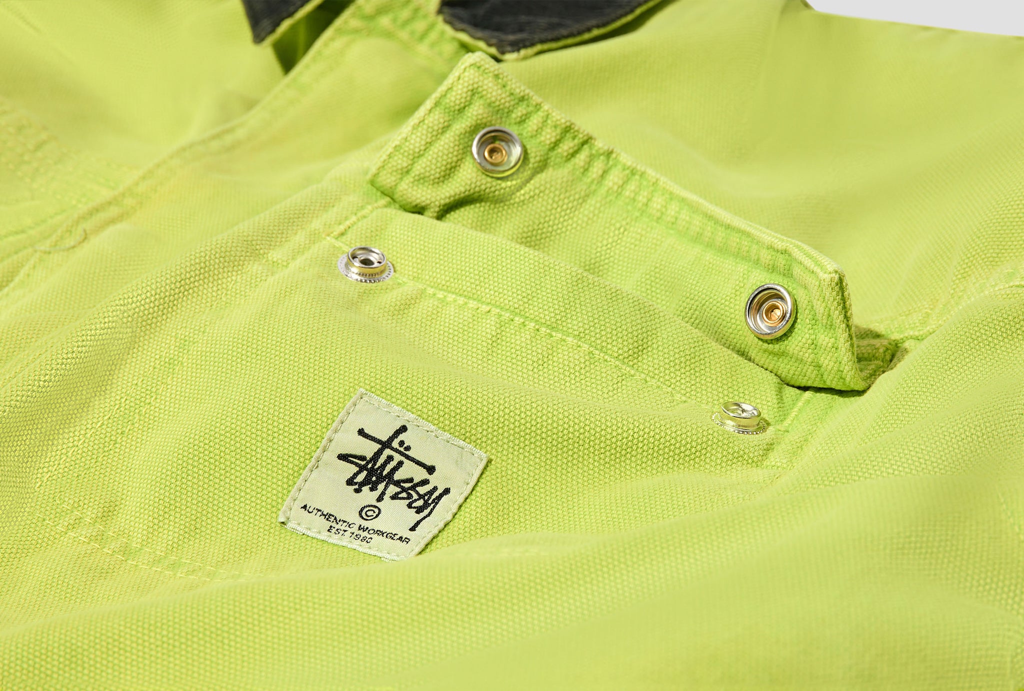 WASHED CANVAS SHOP JACKET 115589 Light green