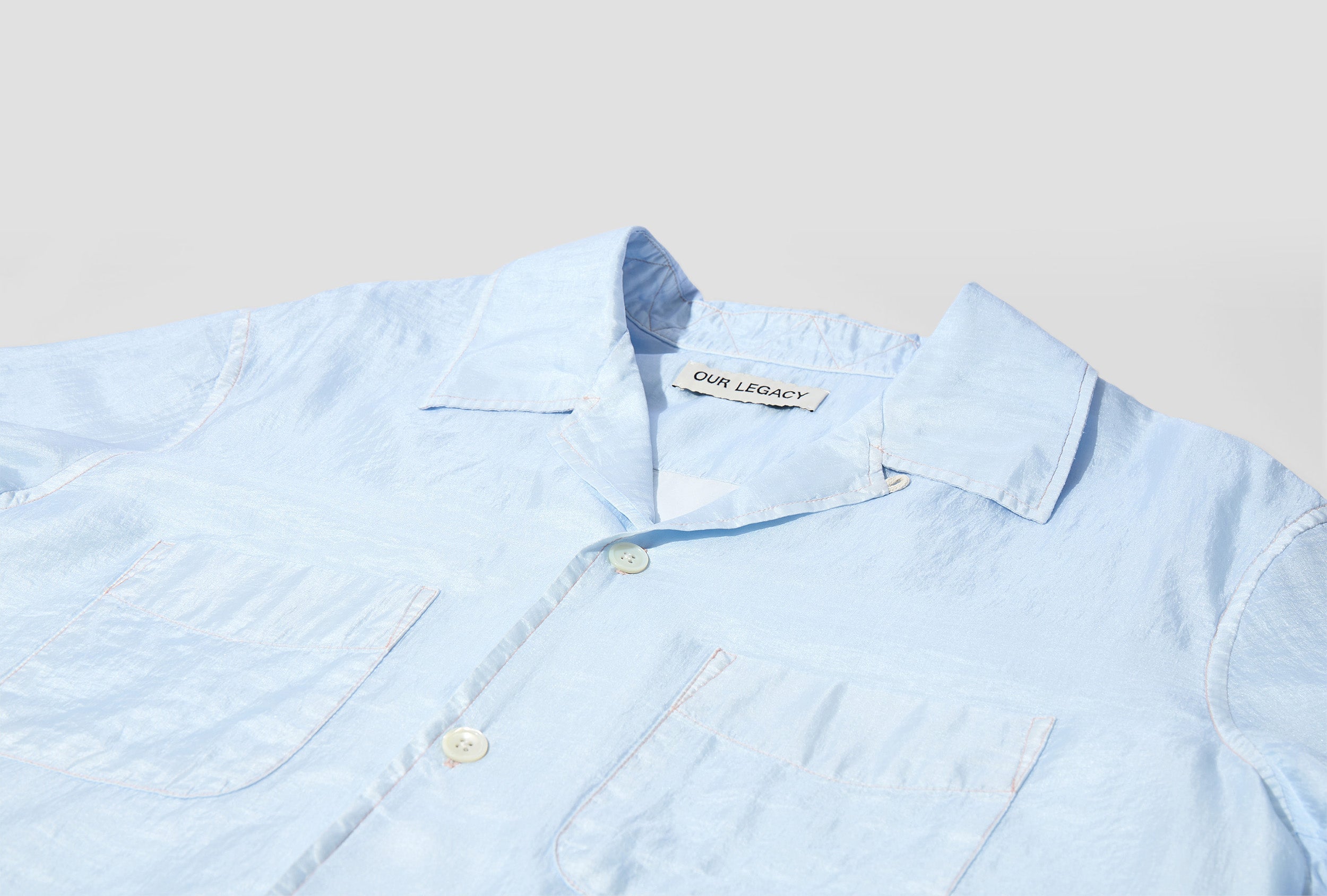 OUR LEGACY HEUSEN SHIRT - LIGHT BLUE COTTON SILK M2222HLB Light