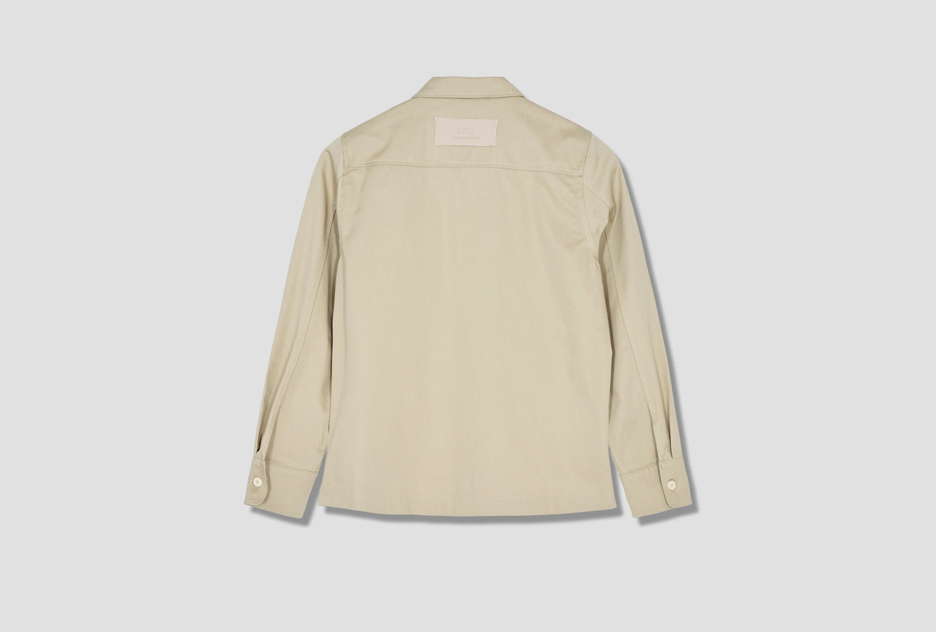 OVERSHIRT WITH AMI SATIN LABEL HSH300.481 Beige