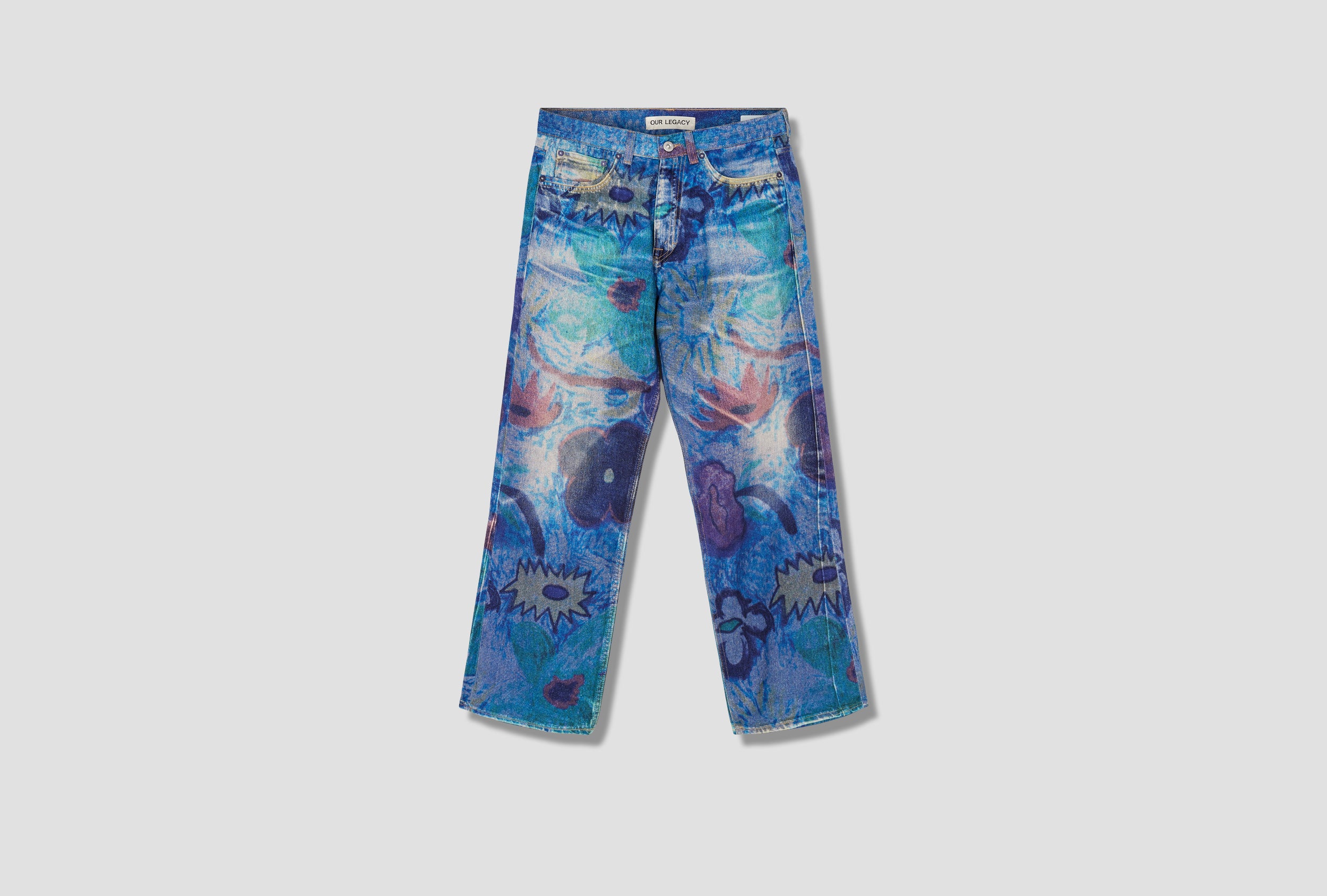 OUR LEGACY THIRD CUT - DIGITAL CHALK FLOWER DENIM M2225TDC Multi