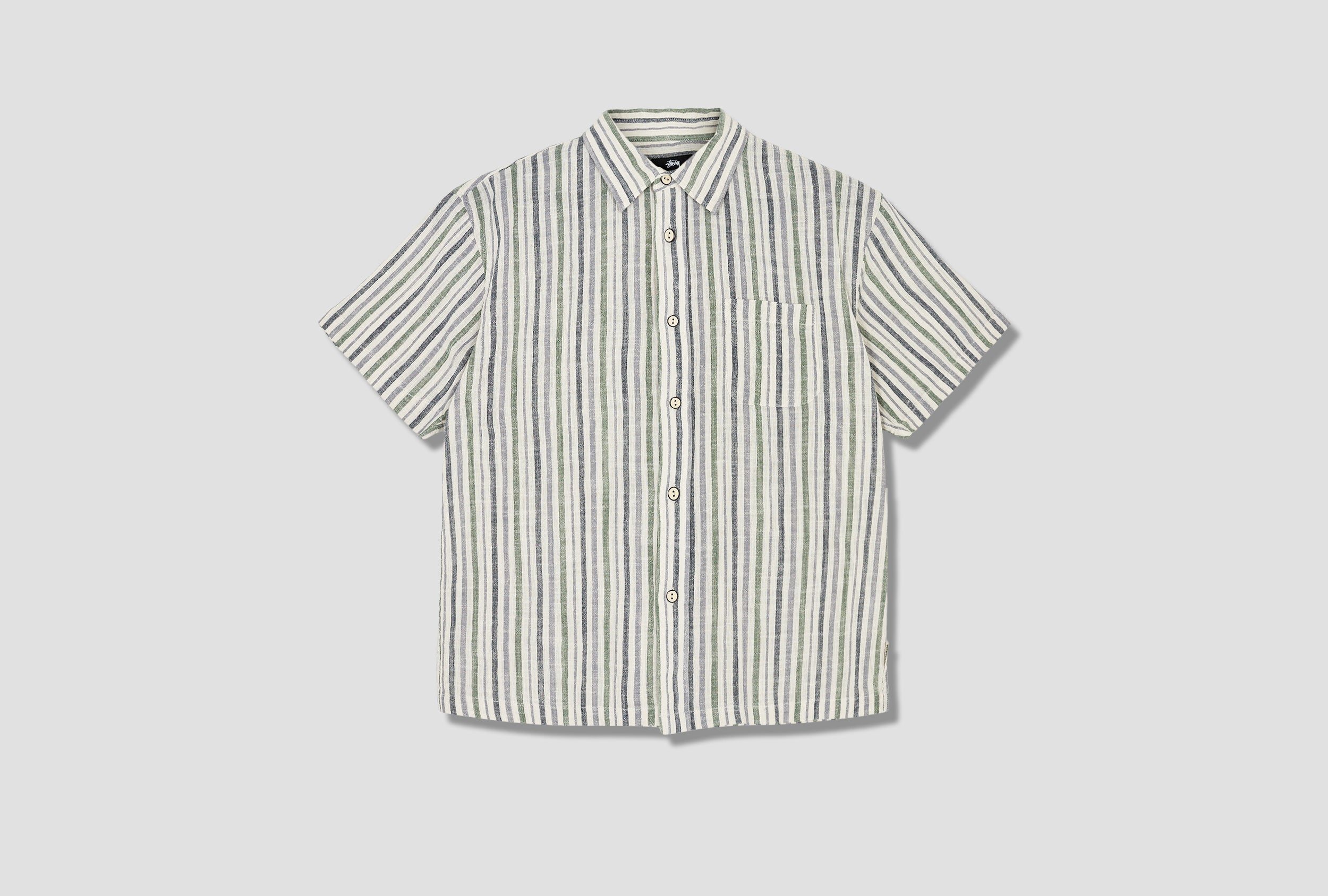 WRINKLY COTTON GAUZE SHIRT 1110222 Stripe