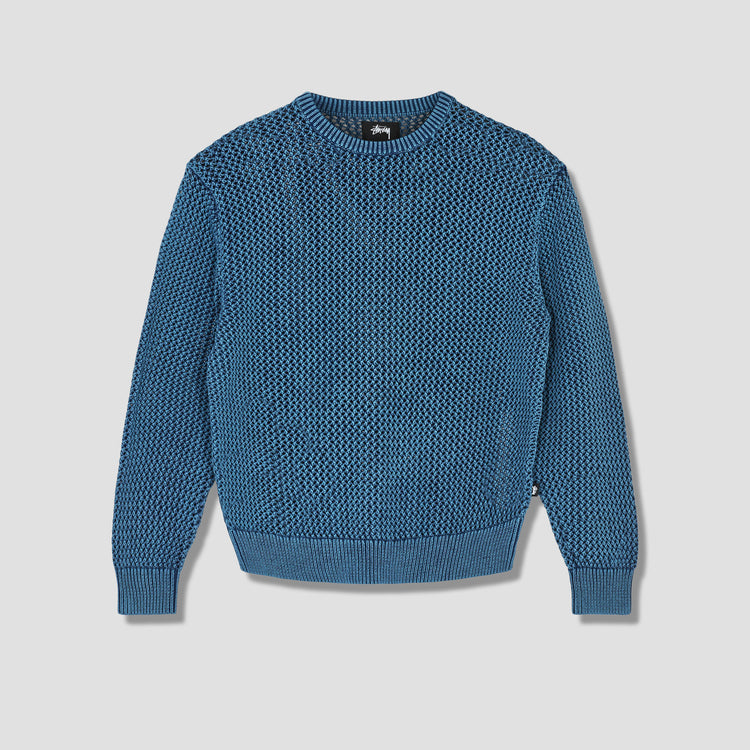PIGMENT DYED LOOSE GAUGE SWEATER 117115 Navy