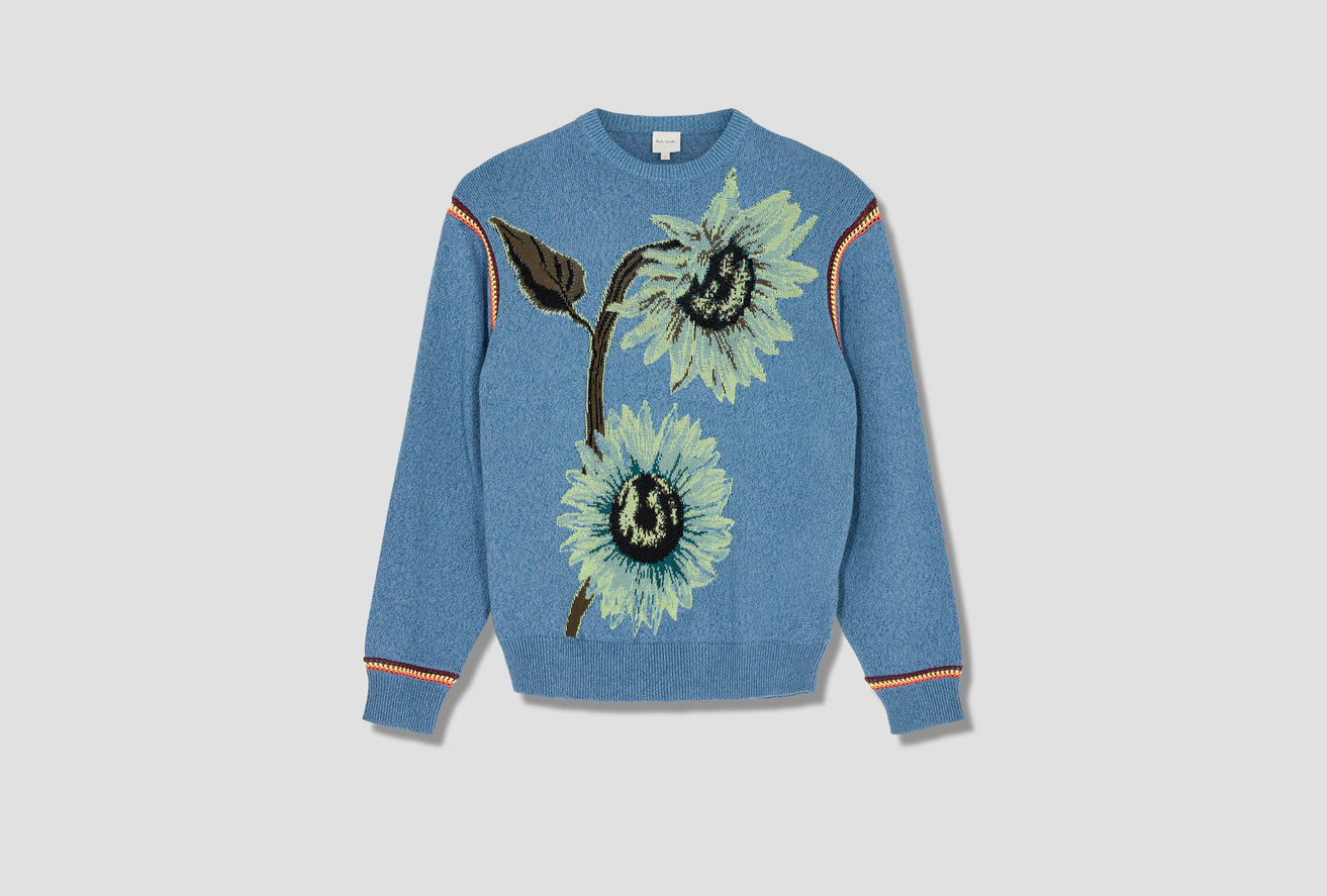 PAUL SMITH GENTS PULLOVER CREW NECK M1R-143X-H01708 Light blue – HARRESØ