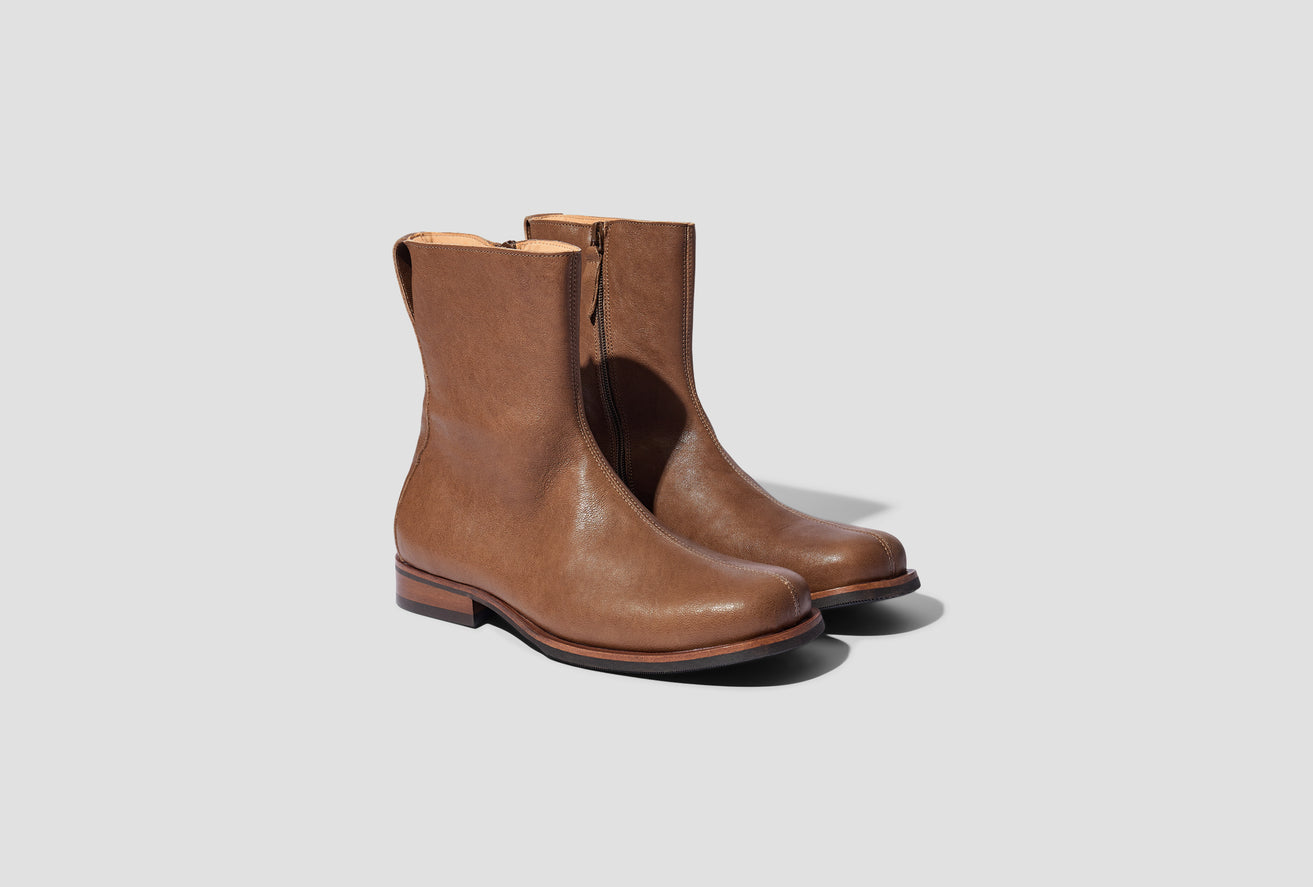 SLIM CAMION BOOT - TAUPE COLLAPSE LEATHER A2227SCT Brown