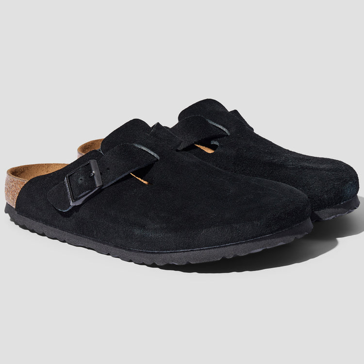 BOSTON SOFT FOOTBED - SUEDE LEATHER / BLACK - NARROW 0660473 Black