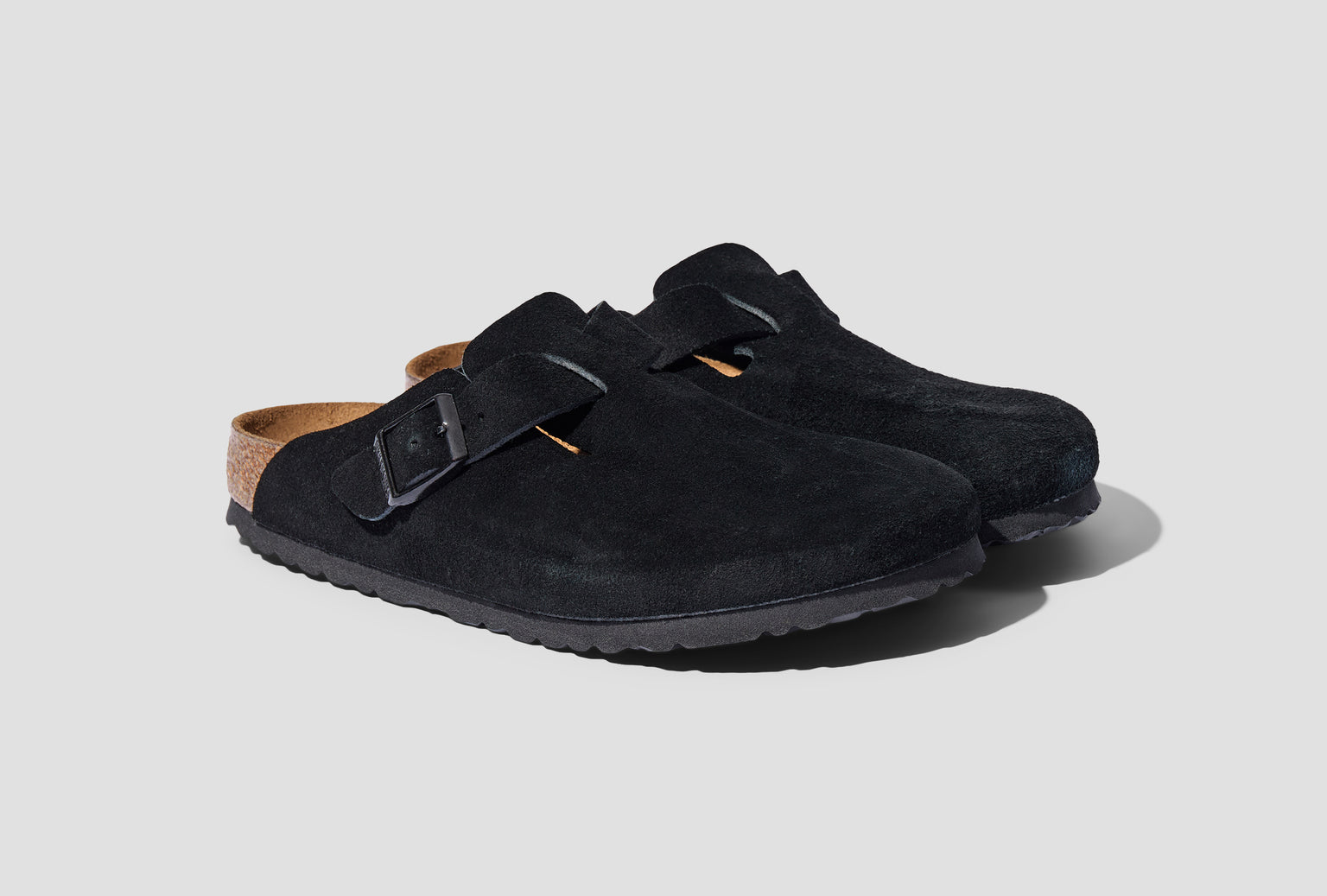 BOSTON SOFT FOOTBED - SUEDE LEATHER / BLACK - NARROW 0660473 Black