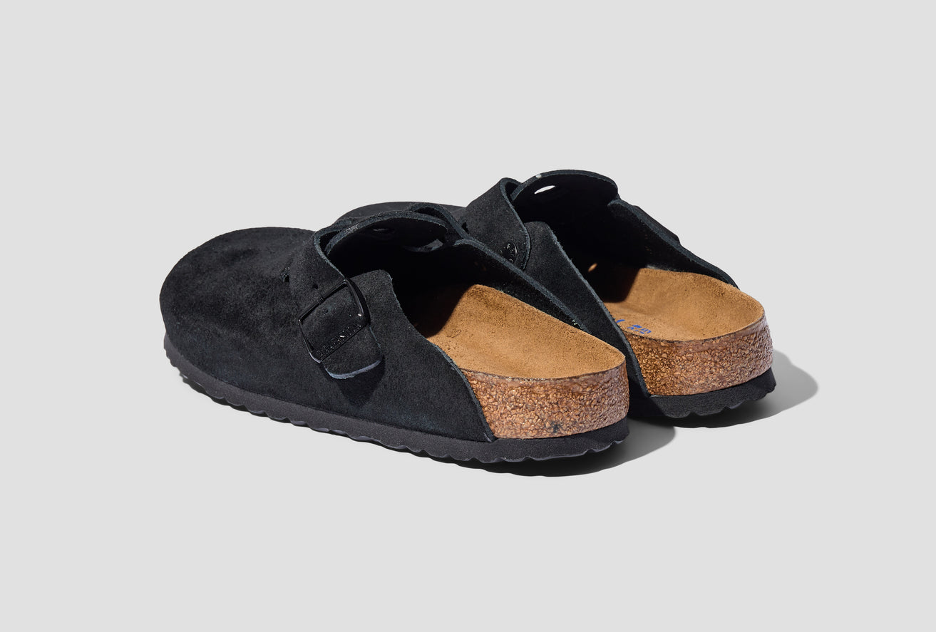 BOSTON SOFT FOOTBED - SUEDE LEATHER / BLACK - NARROW 0660473 Black