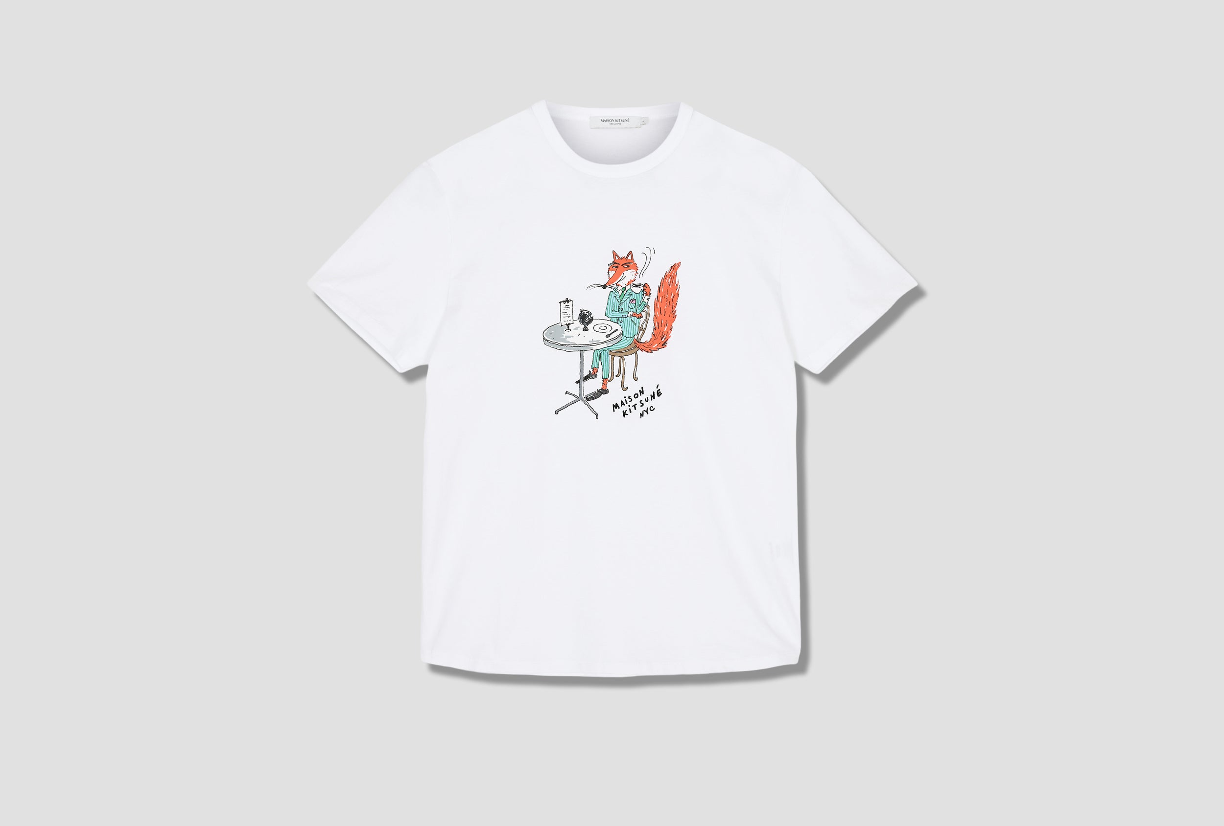 MAISON KITSUNÉ OLY COFFEE FOX CLASSIC TEE-SHIRT IM00104KJ0008