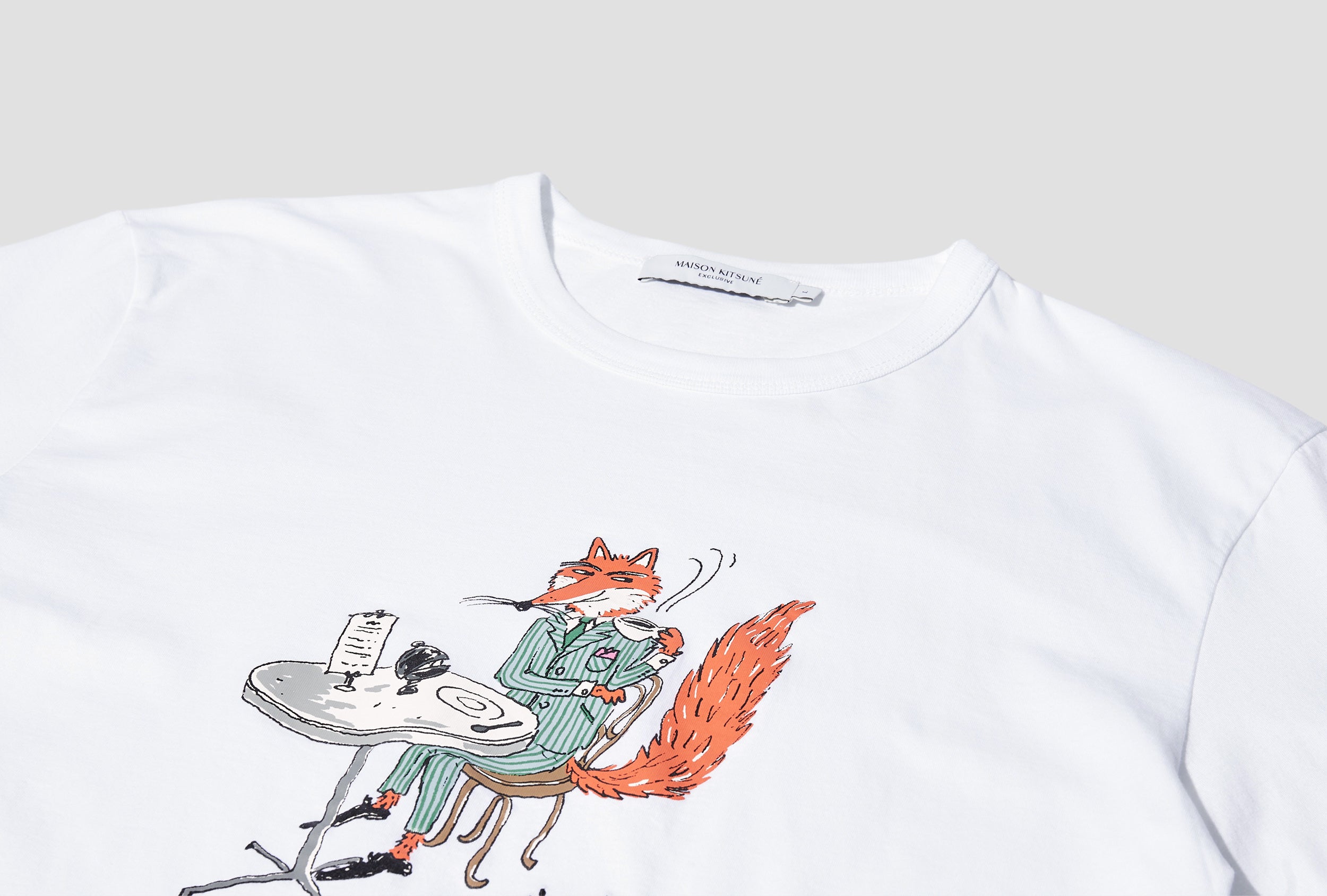 MAISON KITSUNÉ OLY COFFEE FOX CLASSIC TEE-SHIRT IM00104KJ0008