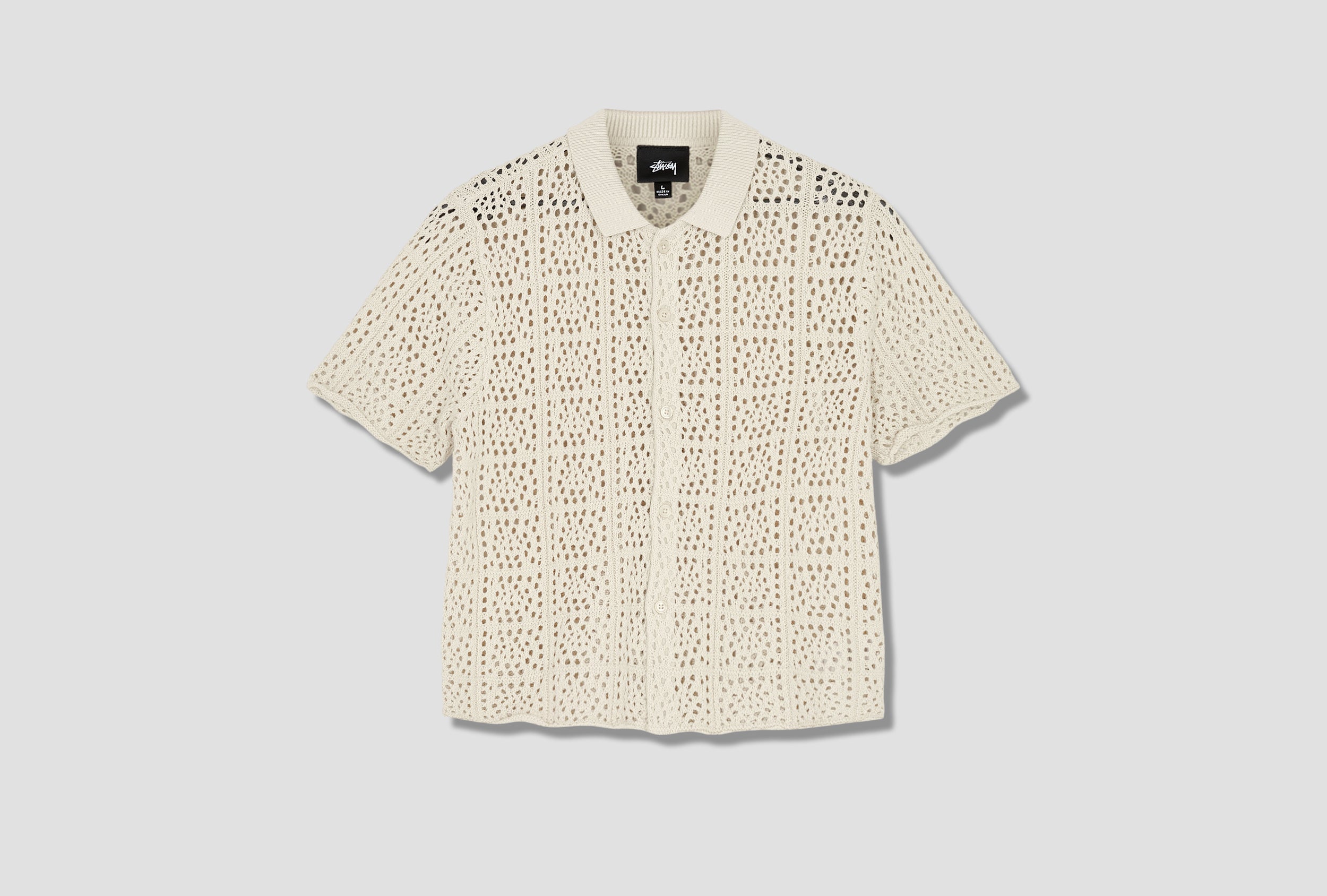 STÜSSY CROCHET SHIRT 117127 Off white – HARRESØ