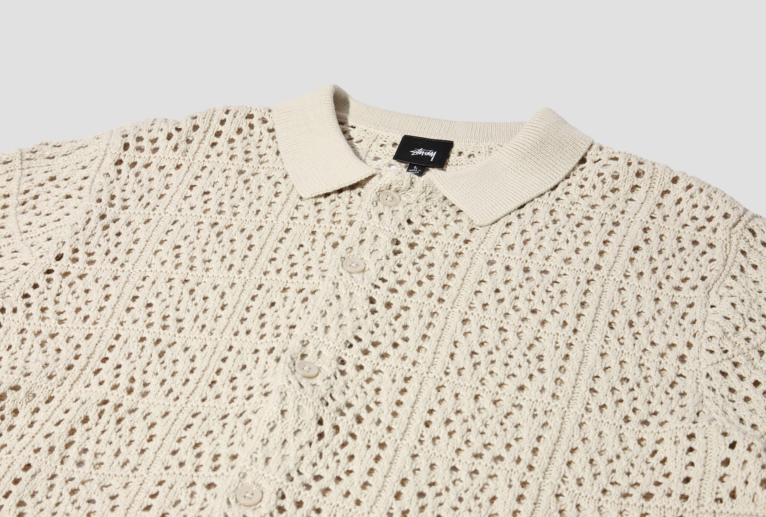 STÜSSY CROCHET SHIRT 117127 Off white – HARRESØ