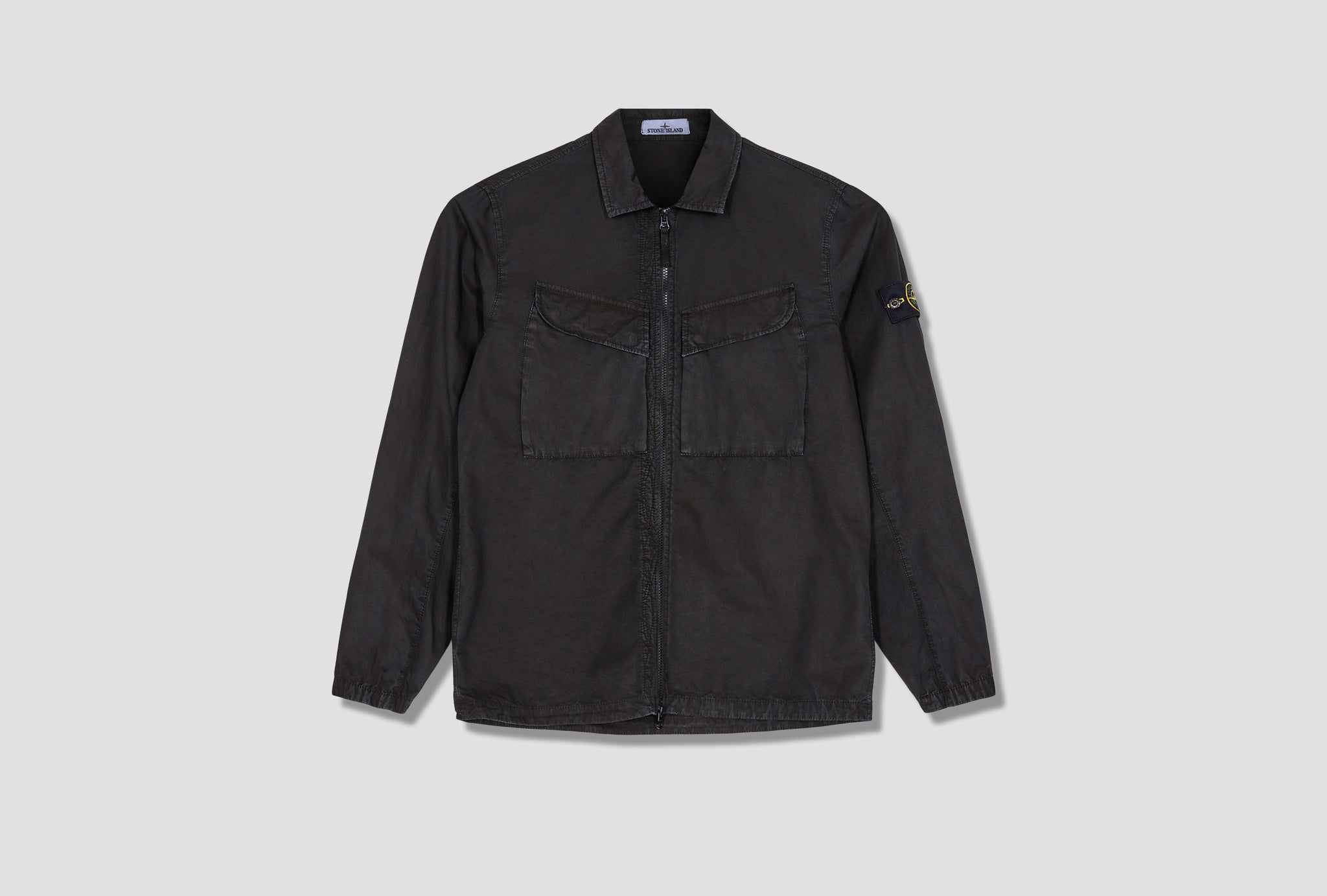 BRUSHED COTTON CANVAS GARMENT DYED 'OLD' EFFECT 7715101WN Black