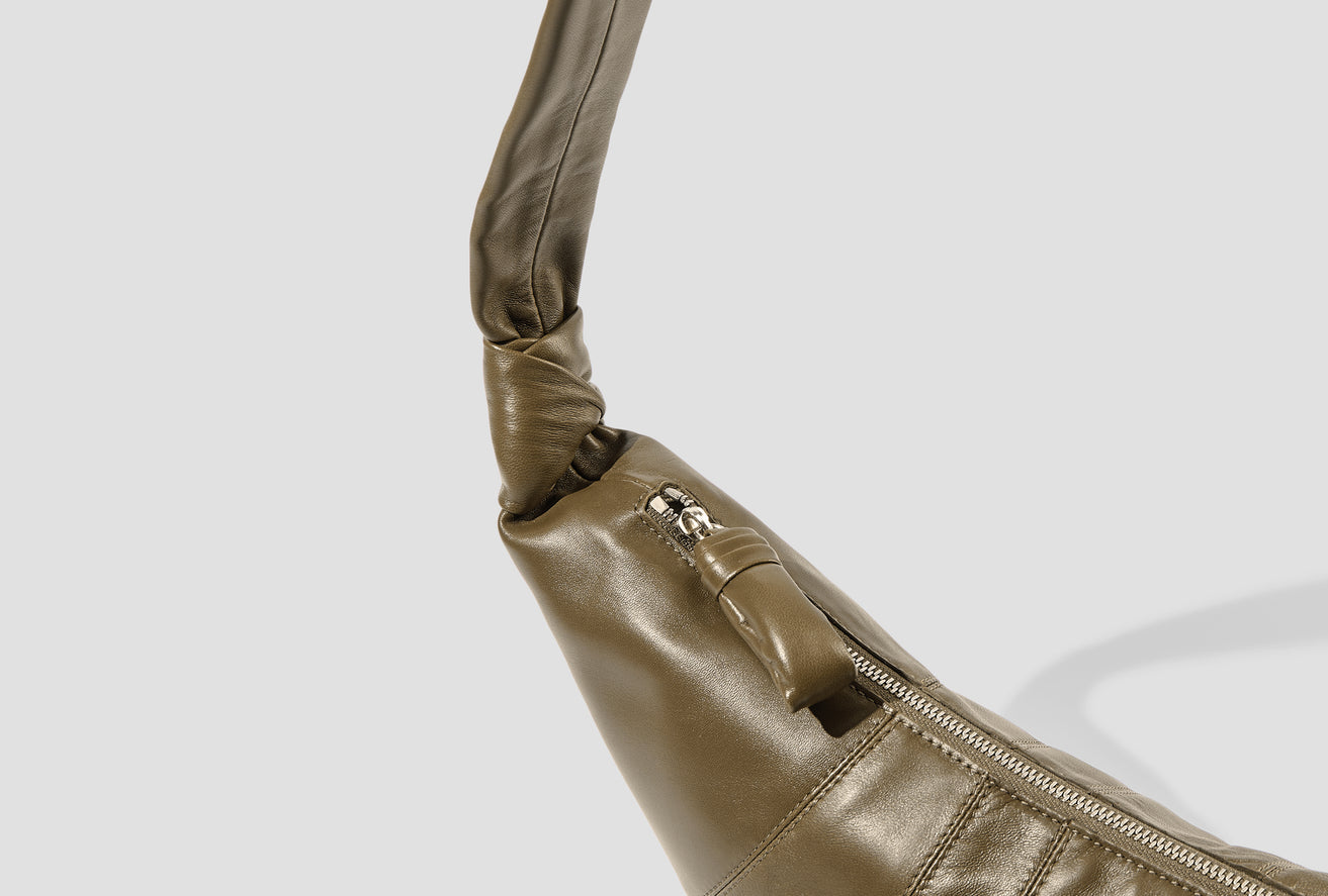 MEDIUM CROISSANT BAG BG291 LL095 Olive