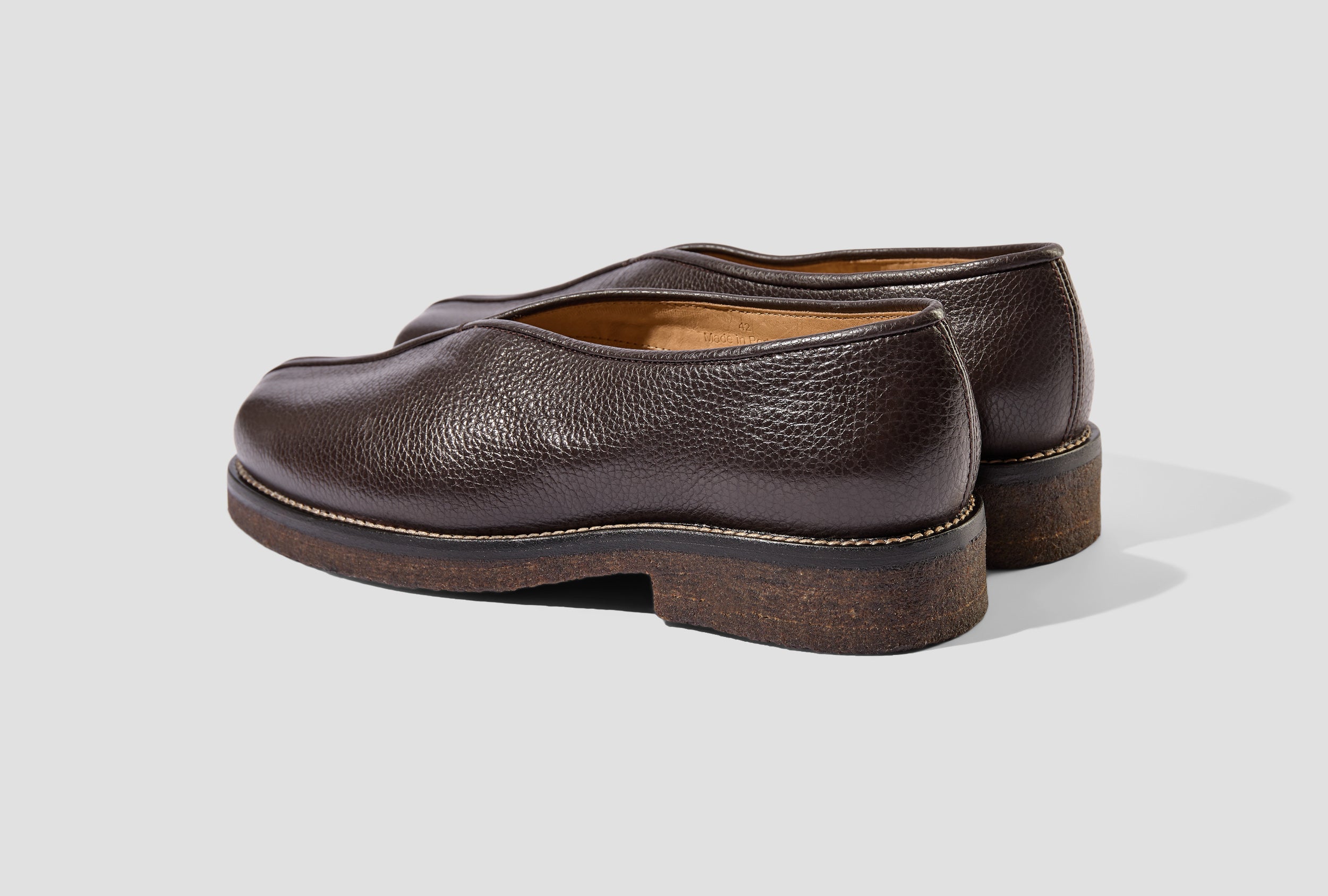 LEMAIRE PIPED SLIPPERS FO355 LL205 Dark brown – HARRESØ