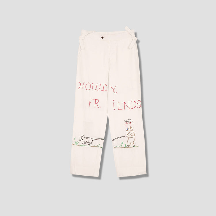 HOUDY FRIENDS TROUSERS MRBT000057 White