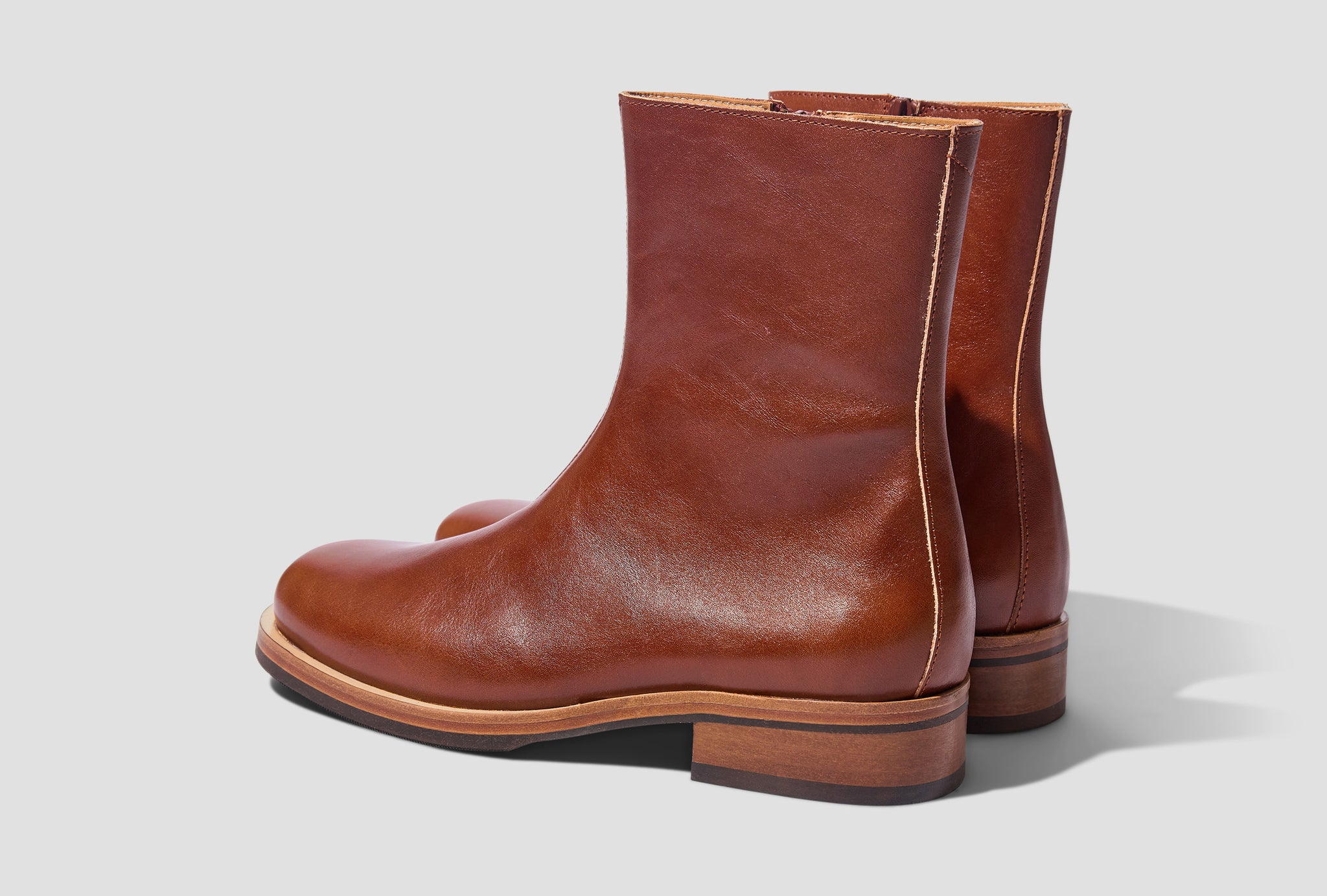 CAMION BOOT - COGNAC BROWN LEATHER A4227CAC Brown