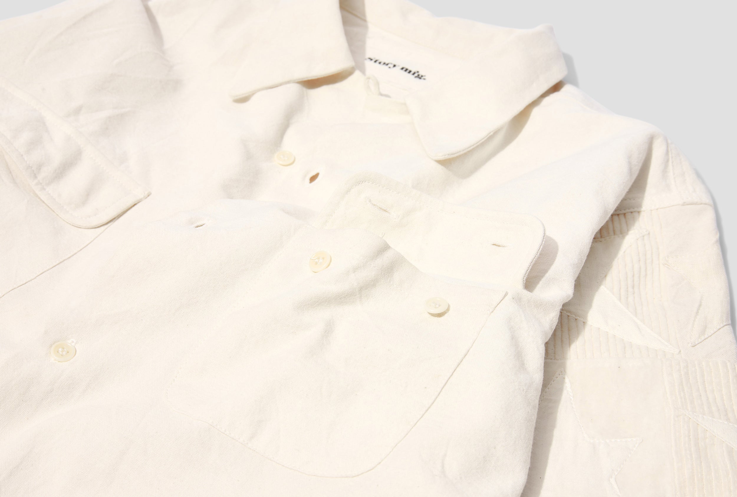 SNACK SHIRT - ECRU STAR SLEEVES SNK-ECSS Off white