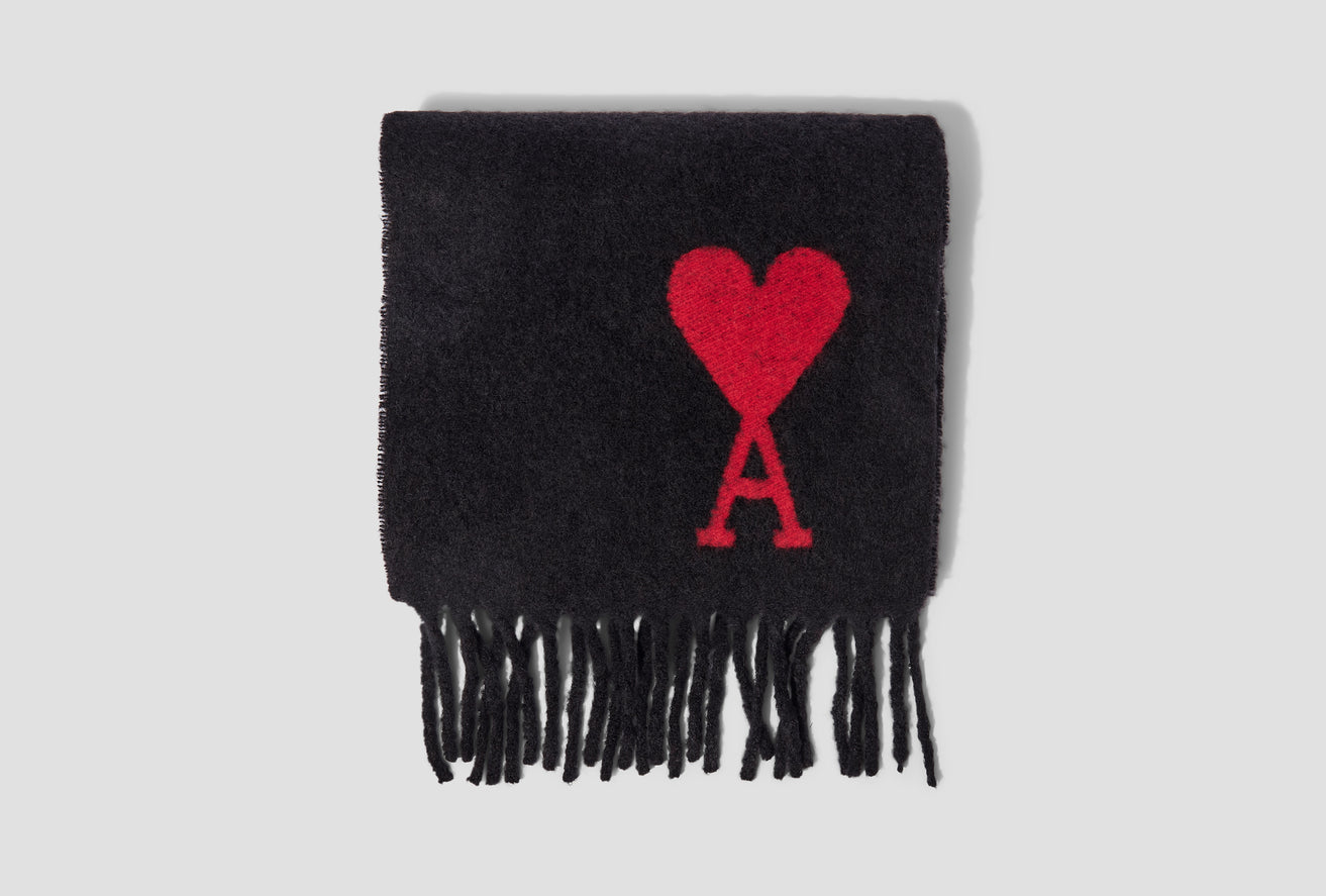 OVERSIZED AMI DE COEUR SCARF USF409.336 Black