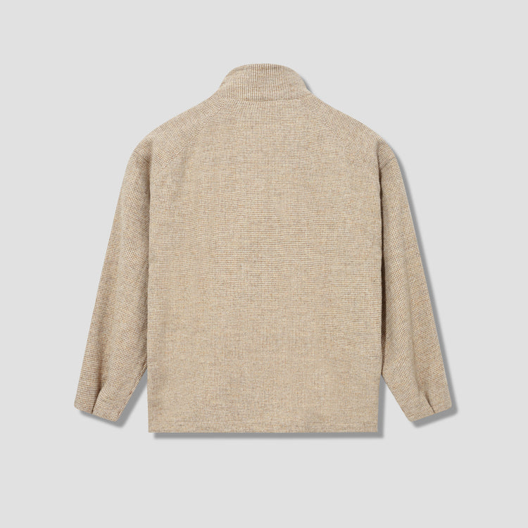 WOOL HAIRLINE LIGHT TWEED ZIP BLOUSON A22AB01DT Off white