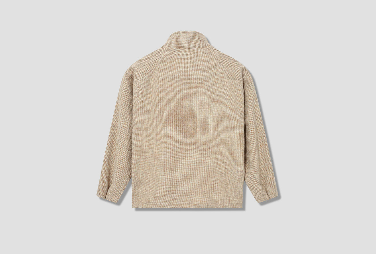 WOOL HAIRLINE LIGHT TWEED ZIP BLOUSON A22AB01DT Off white