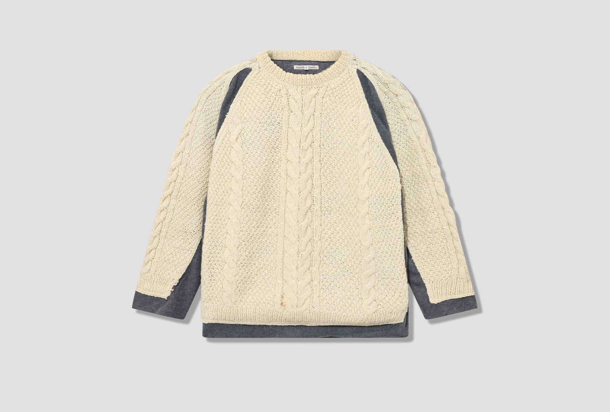 REBUILD BY NEEDLES - FISHERMAN SWEATER -> COVERED SWEATER LQ299 Dark grey